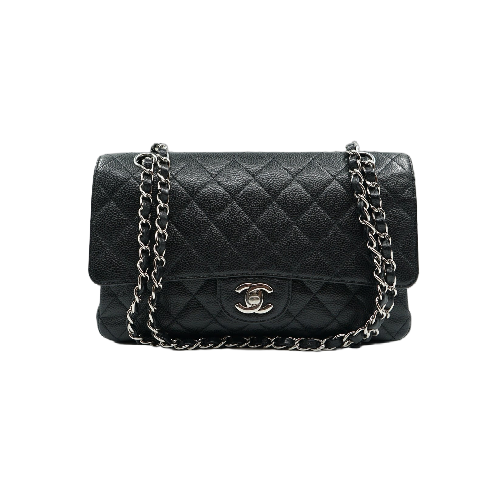 Chanel Medium Double Flap Bag Caviar Black