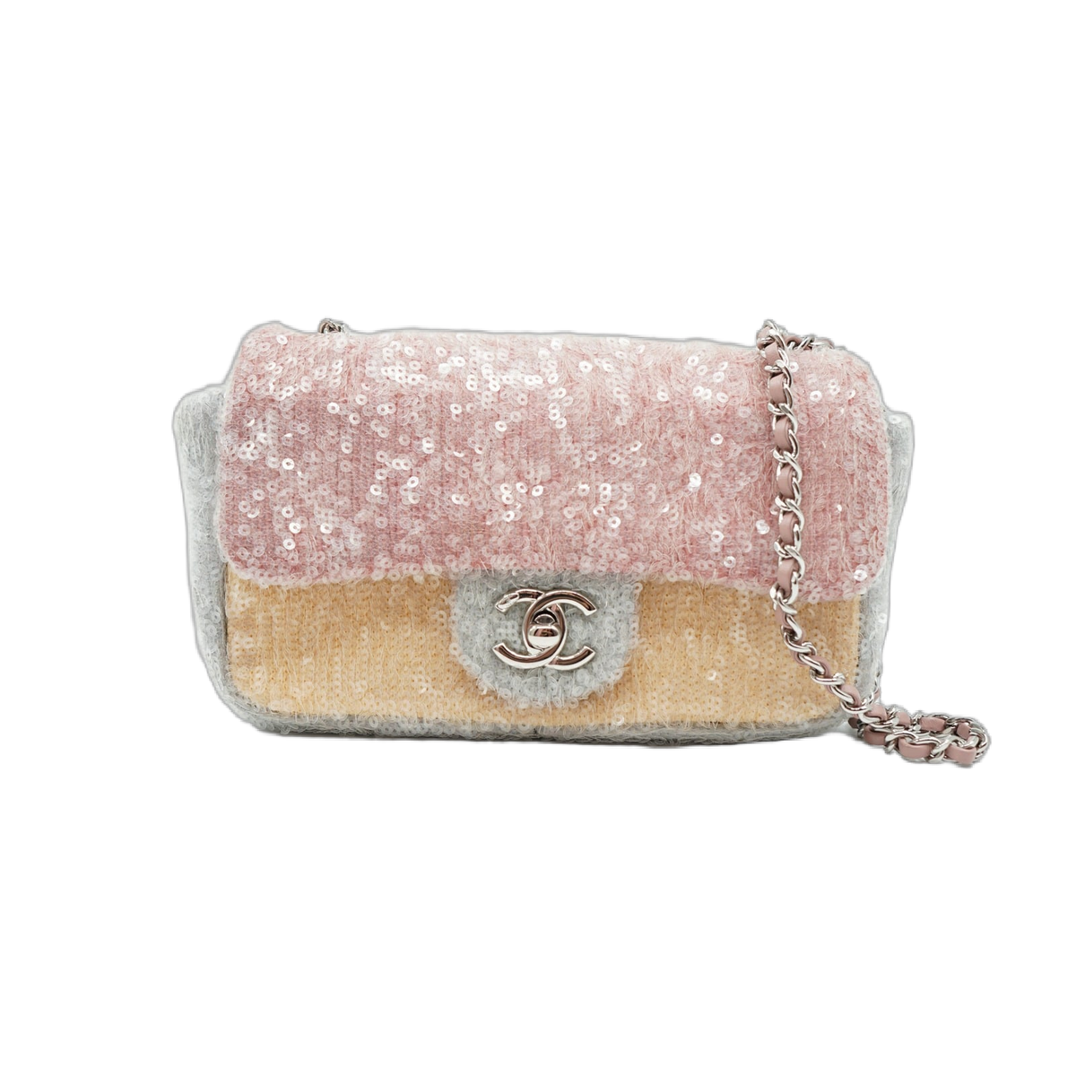 Chanel Waterfall Sequin Tricolor Mini Flap Bag