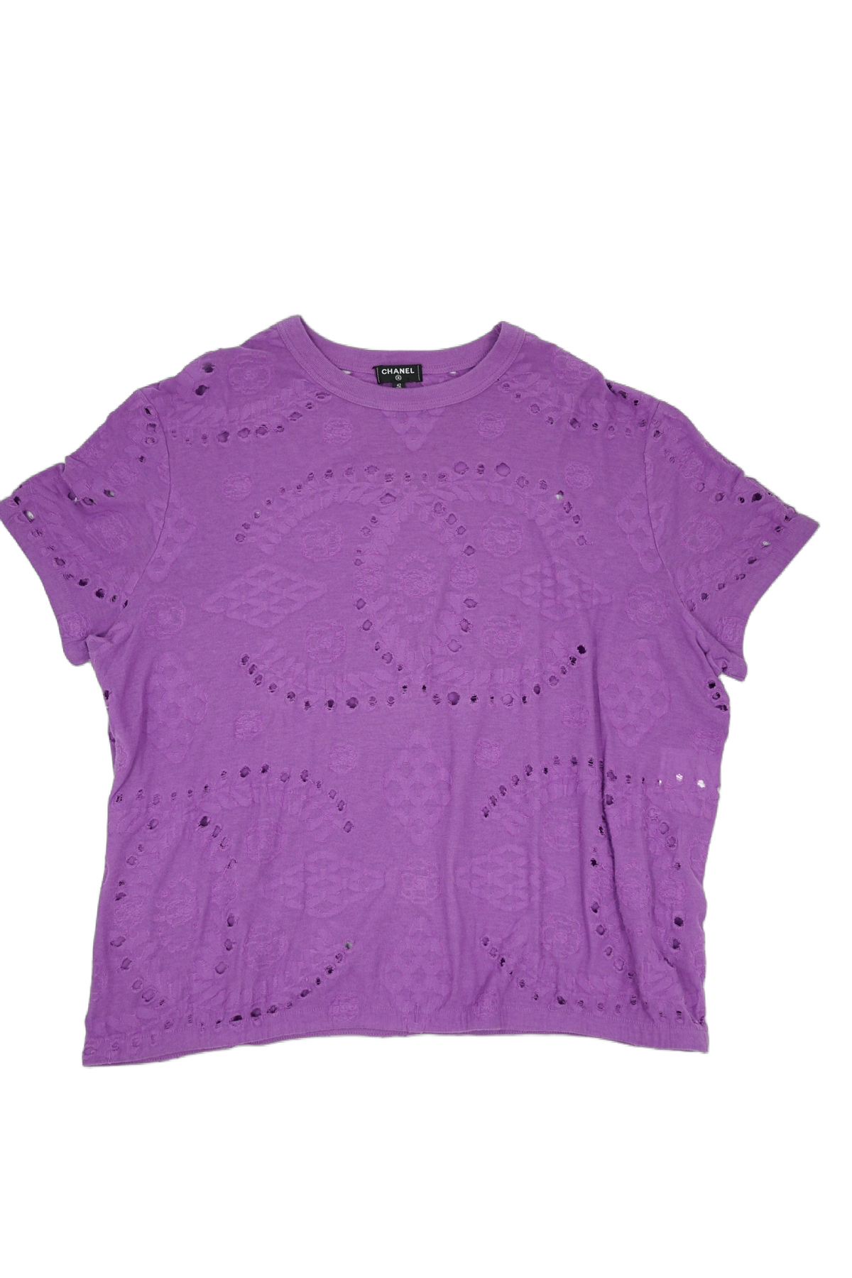Chanel Perforated Tee Fuchsia