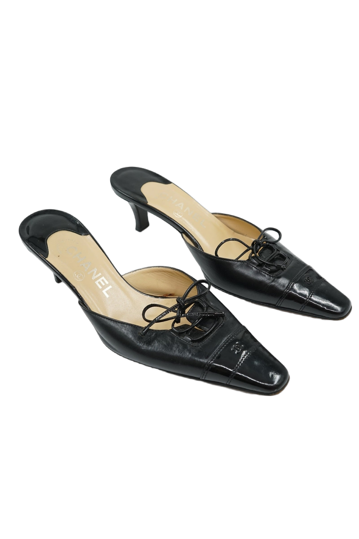 Chanel Kitten Heel Slip Mules