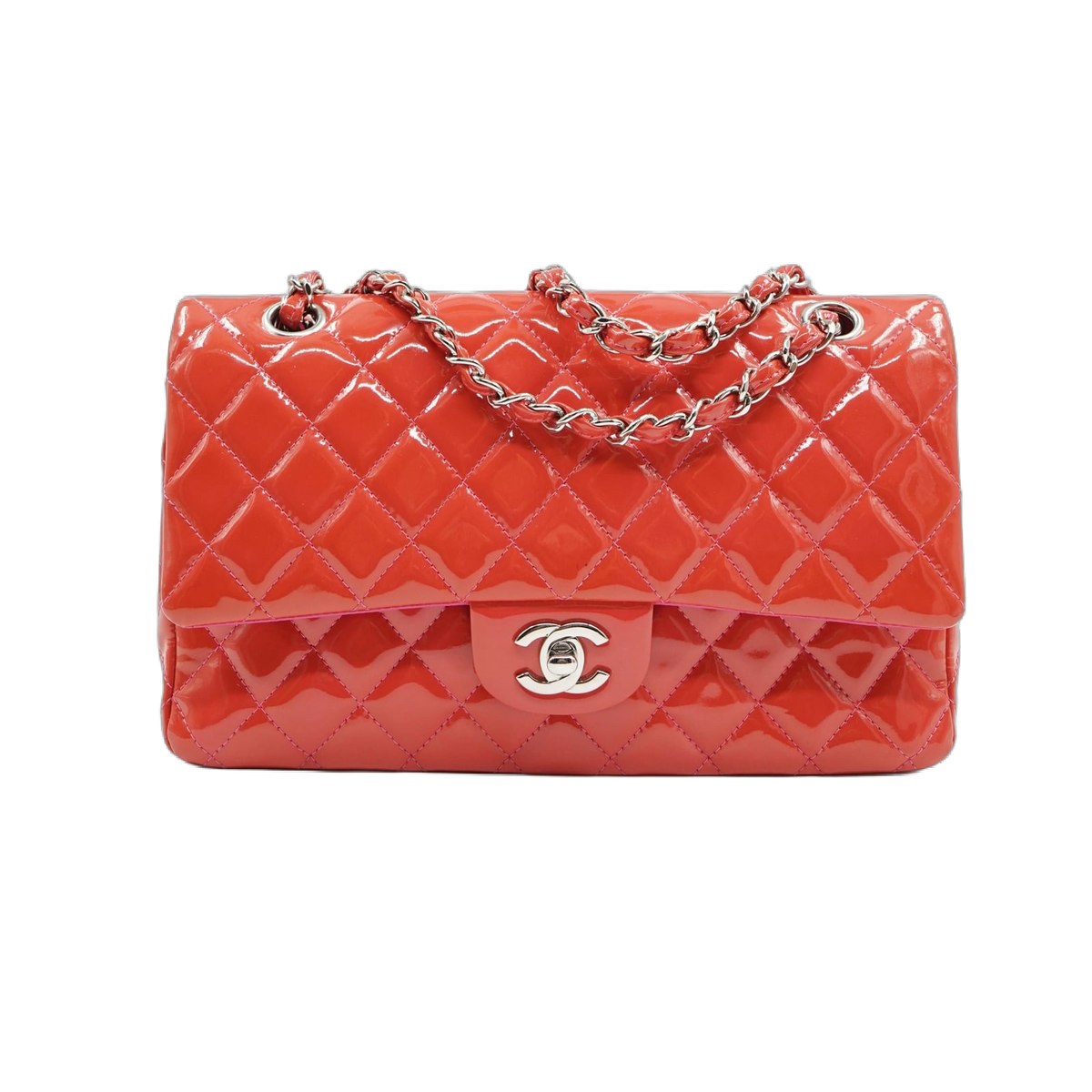 Chanel Medium Patent Leather Double Flap Bag