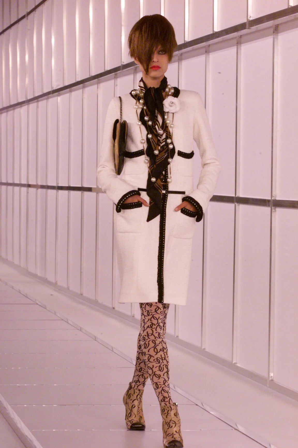 Chanel FW 2000 Logo Heeled Boots