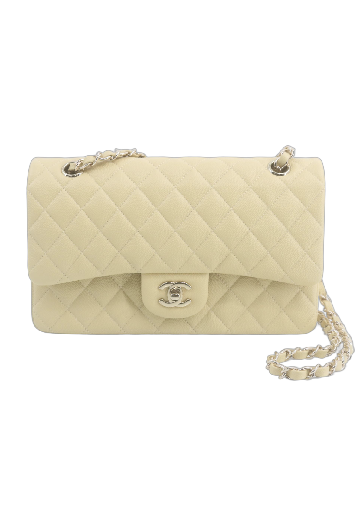 Chanel Butter Yellow Medium Caviar Double Flap Bag
