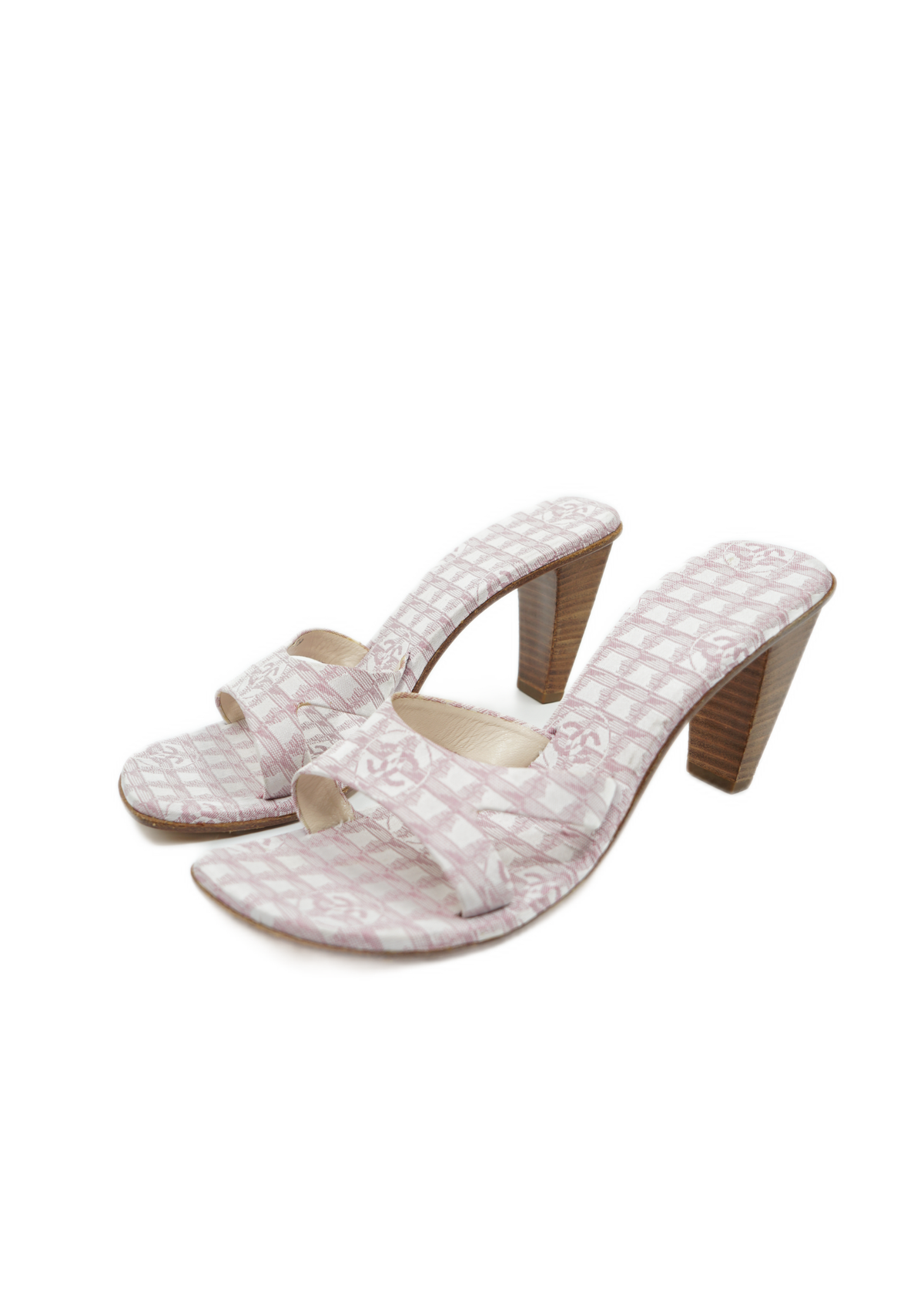 Chanel Travel Line Sandal Heels Pink