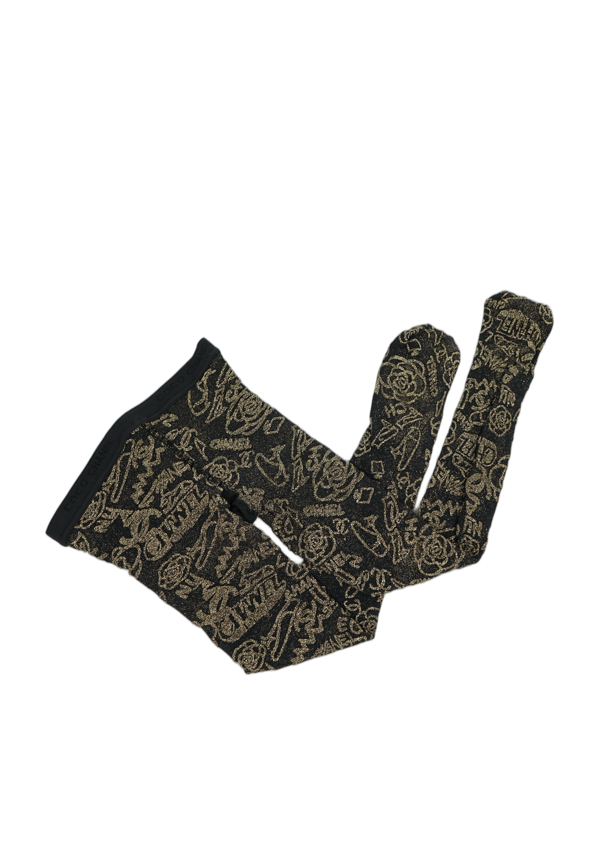 Chanel Gold CC Motif Tights