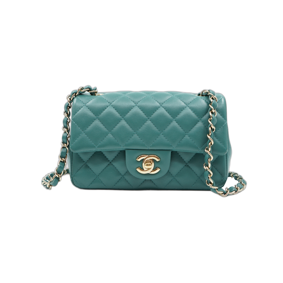 Chanel Mini Rectangular Flap Bag Green