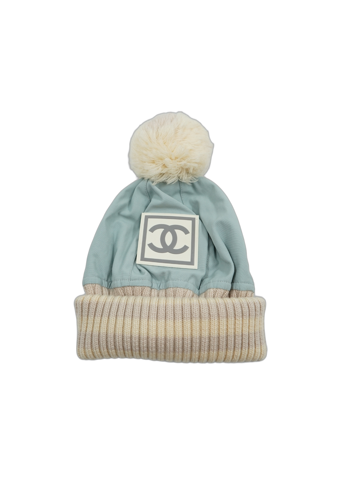 Chanel 2001 Logo Pom Pom Beanie Hat