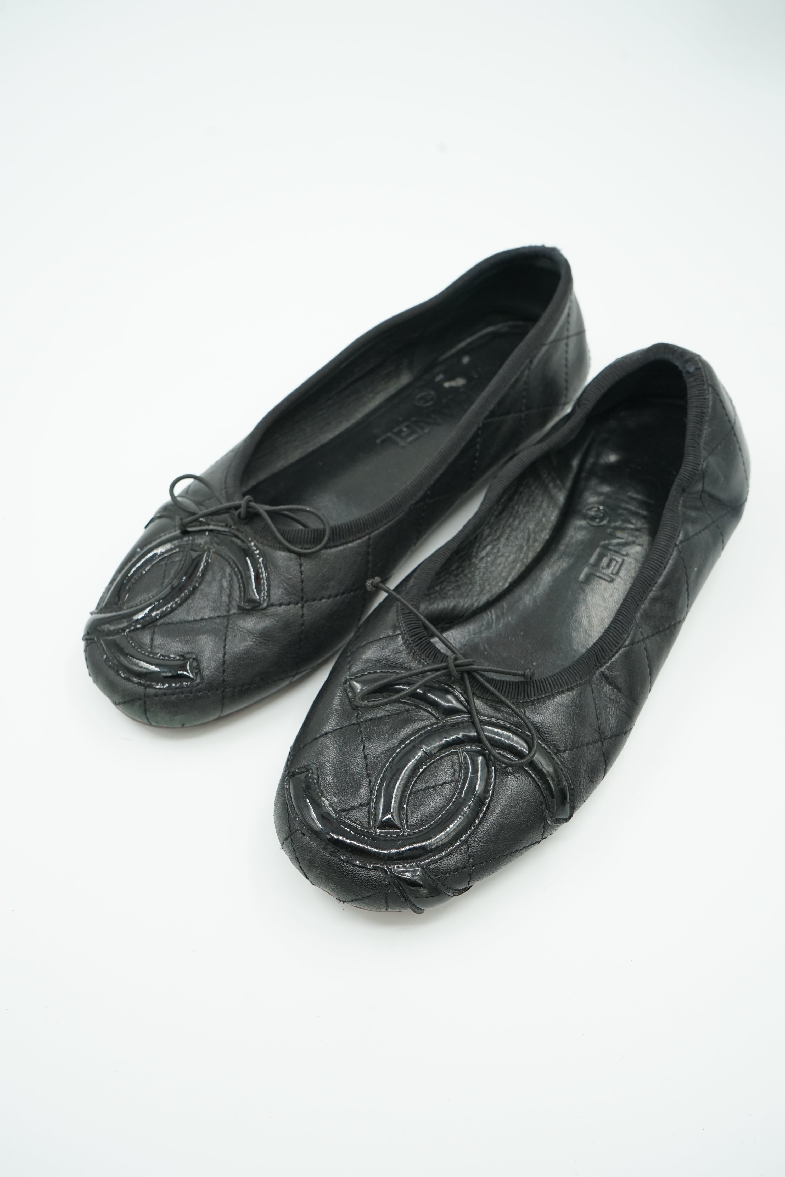Chanel Cambon Ballerina Flats Black