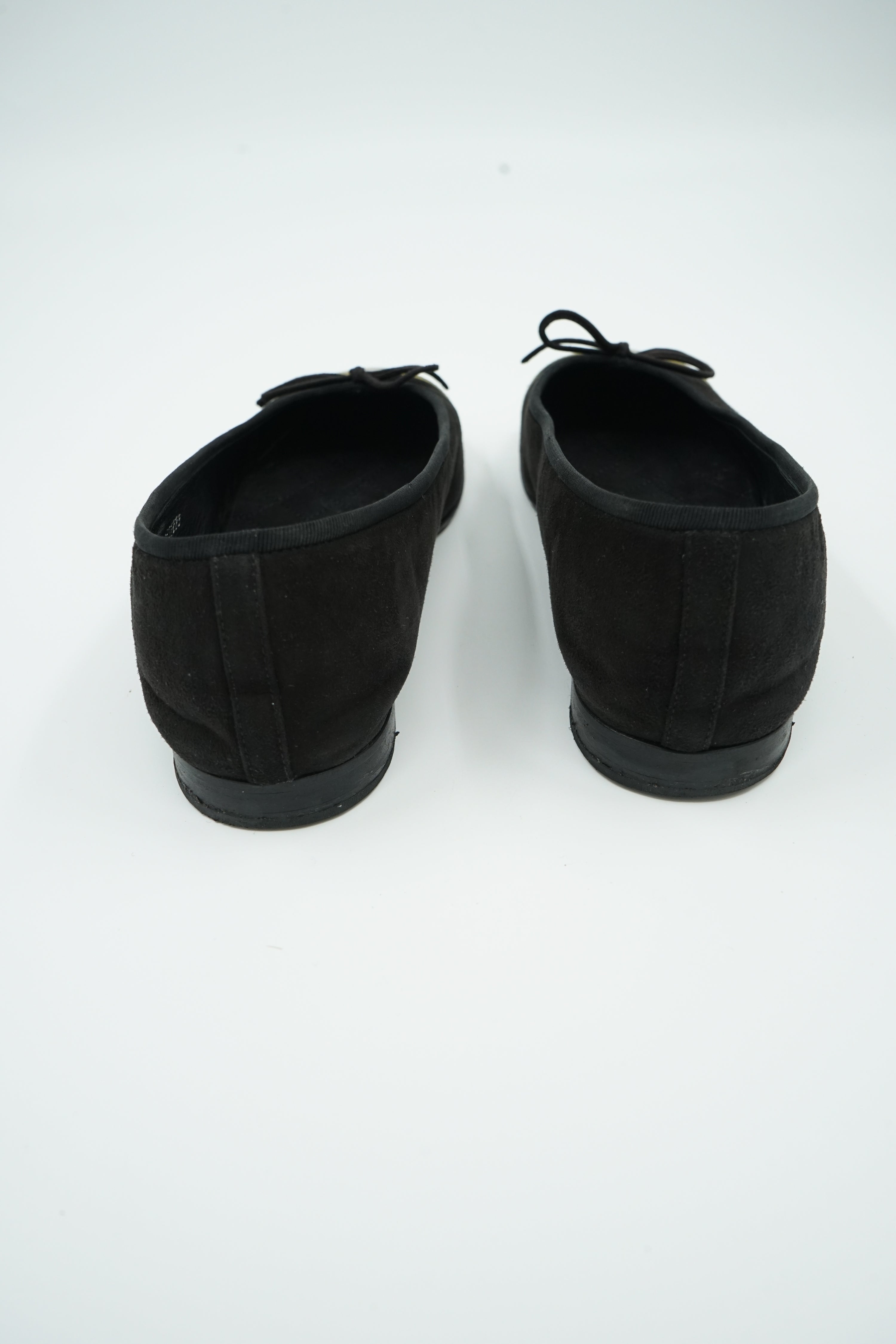 Chanel Suede Hologram Cap Toe Ballet Flats
