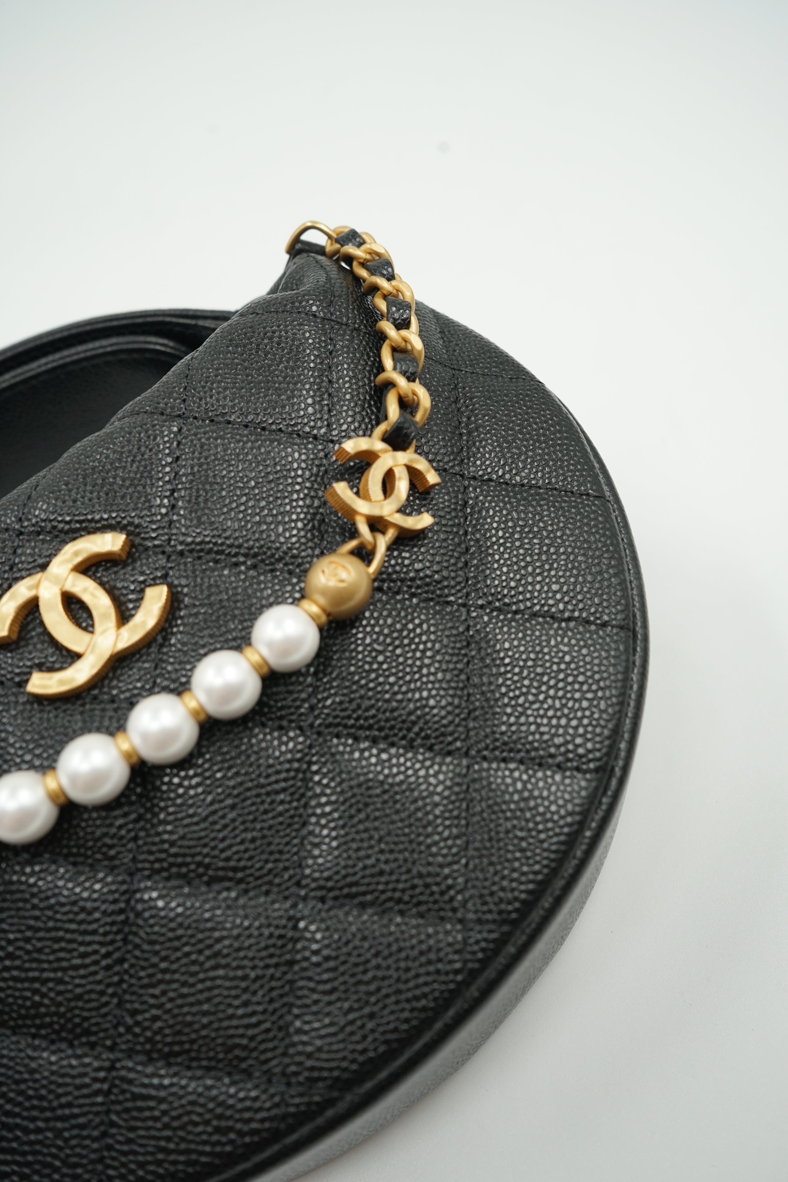 Chanel Caviar Mini Half Moon Bag SS25
