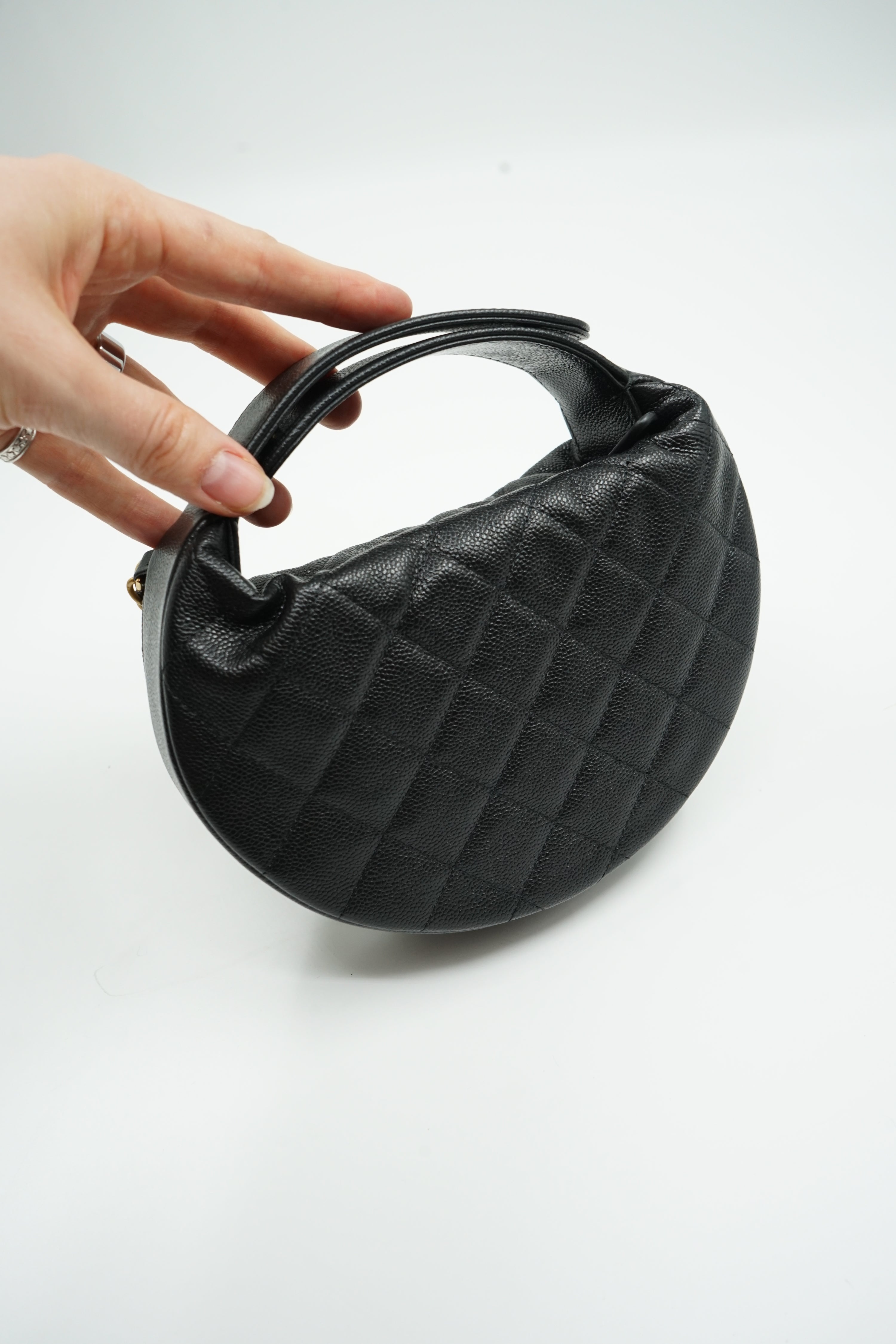 Chanel Caviar Mini Half Moon Bag SS25