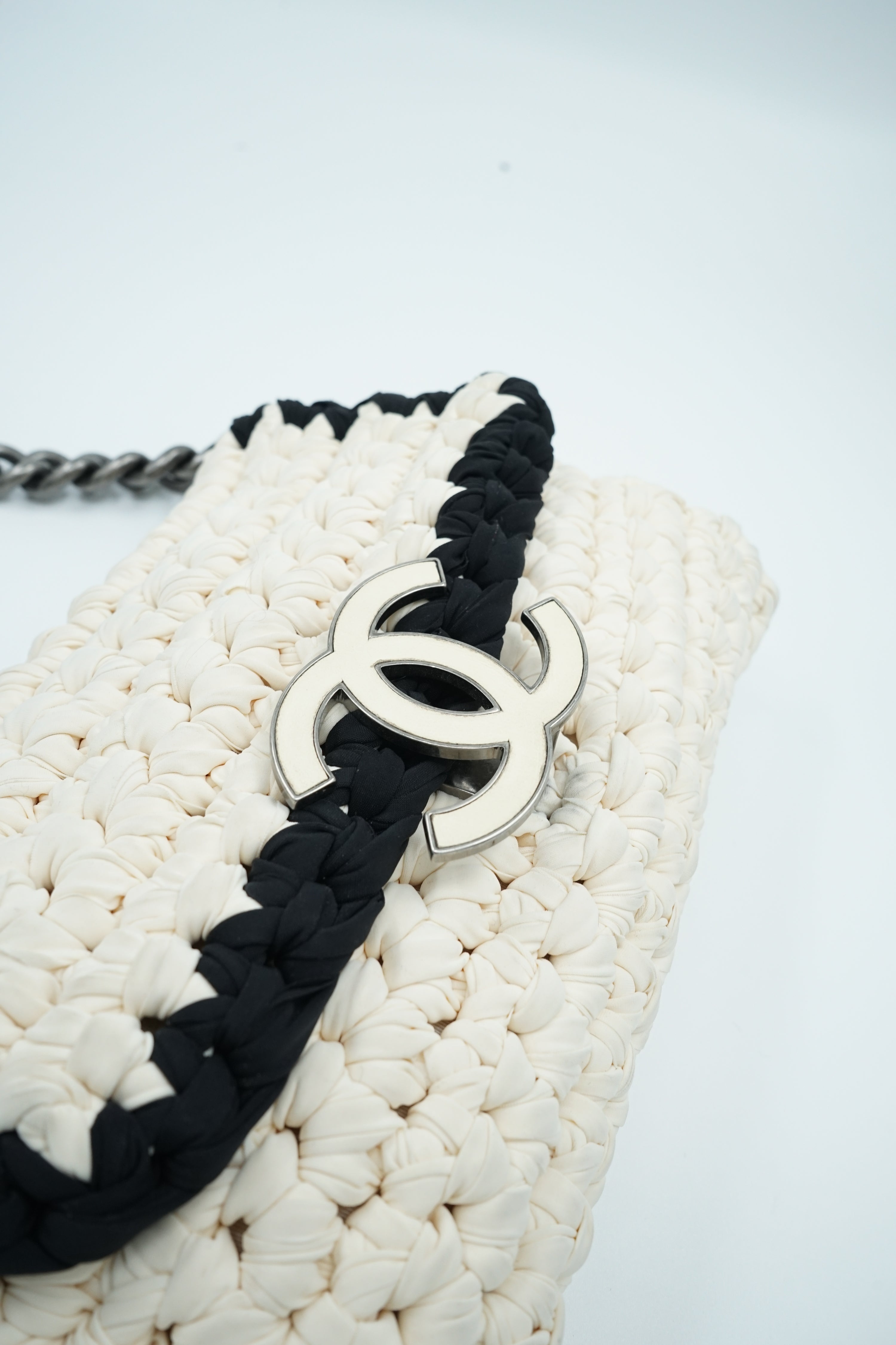Chanel Fancy Crochet Flap Bag