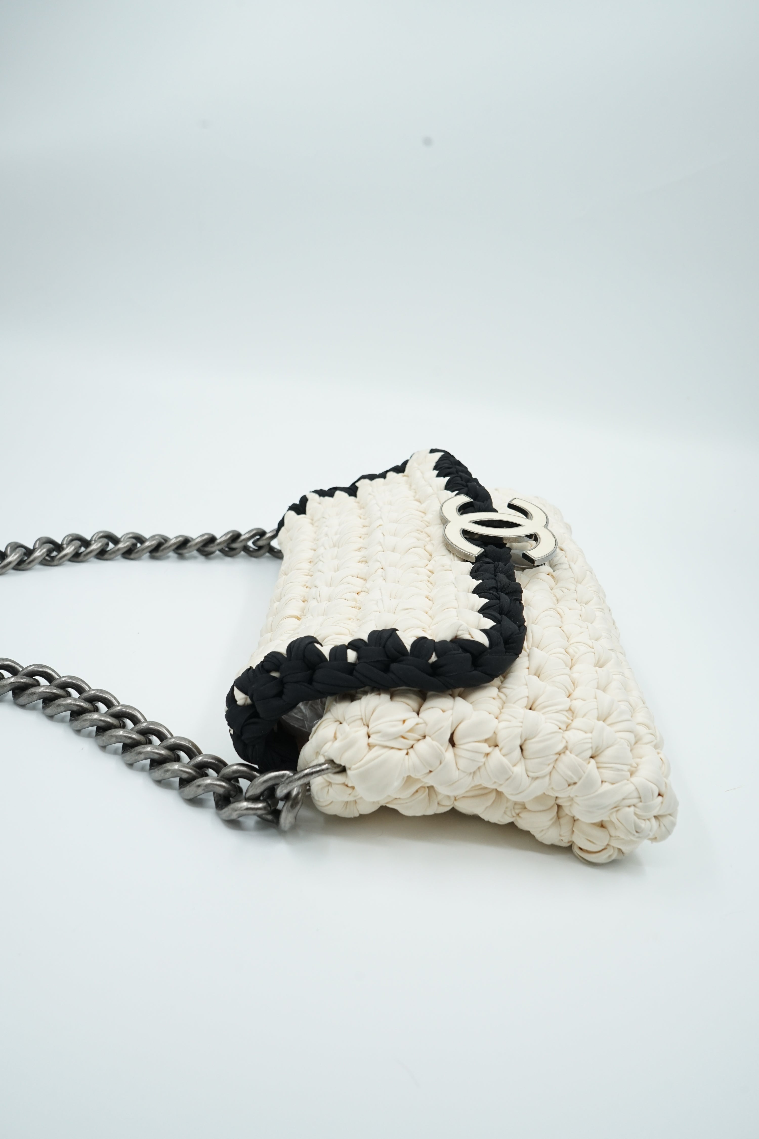 Chanel Fancy Crochet Flap Bag
