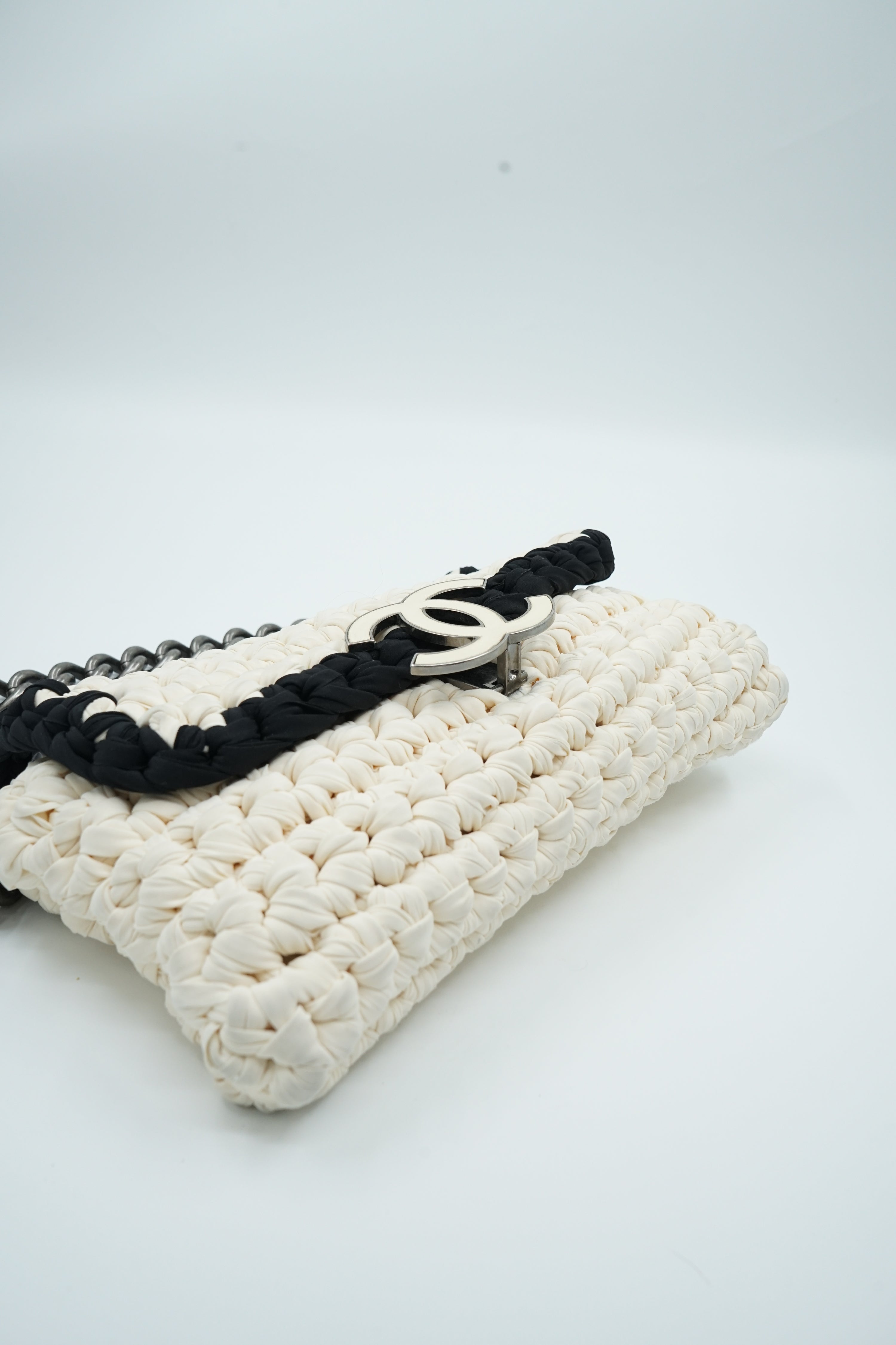 Chanel Fancy Crochet Flap Bag