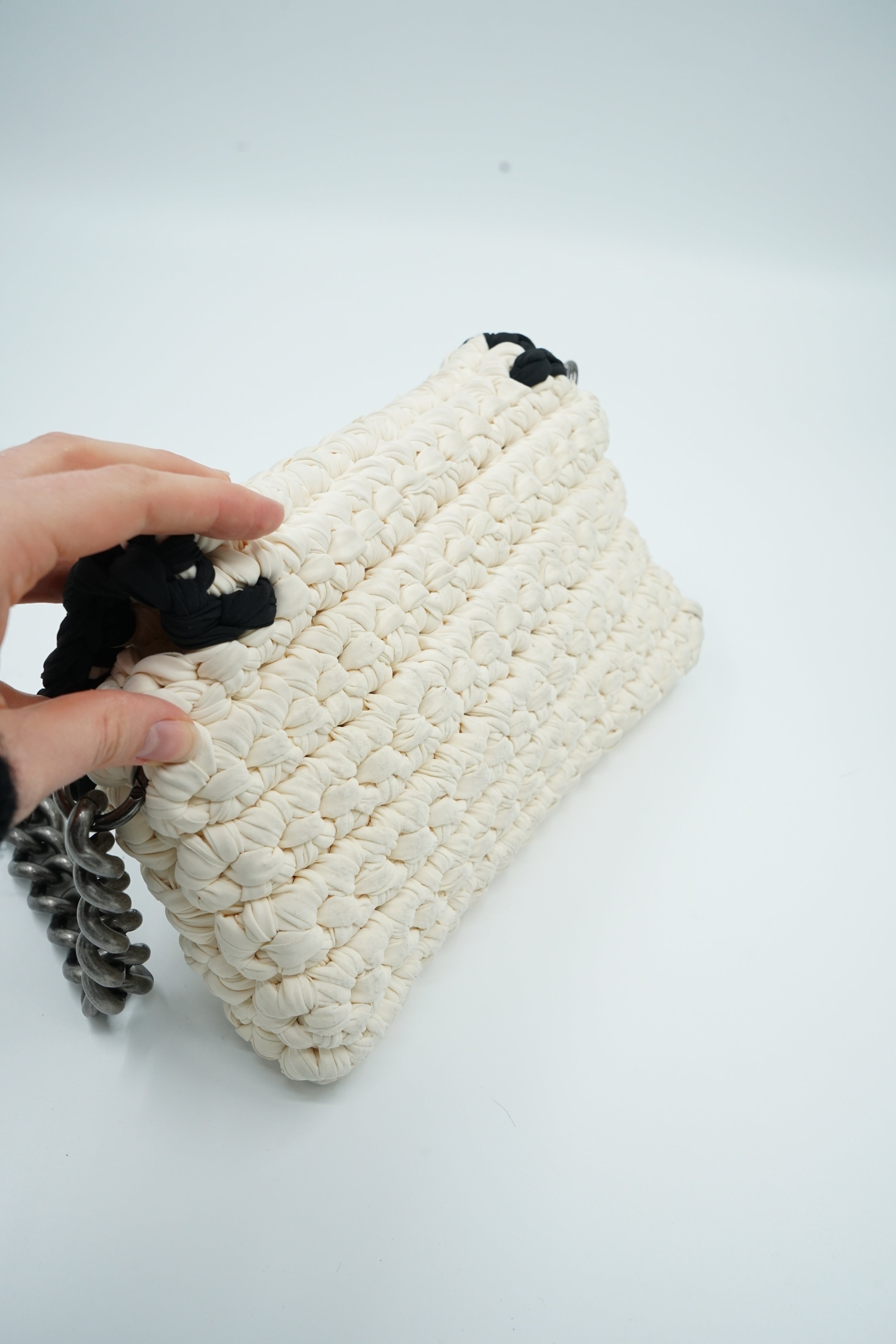 Chanel Fancy Crochet Flap Bag