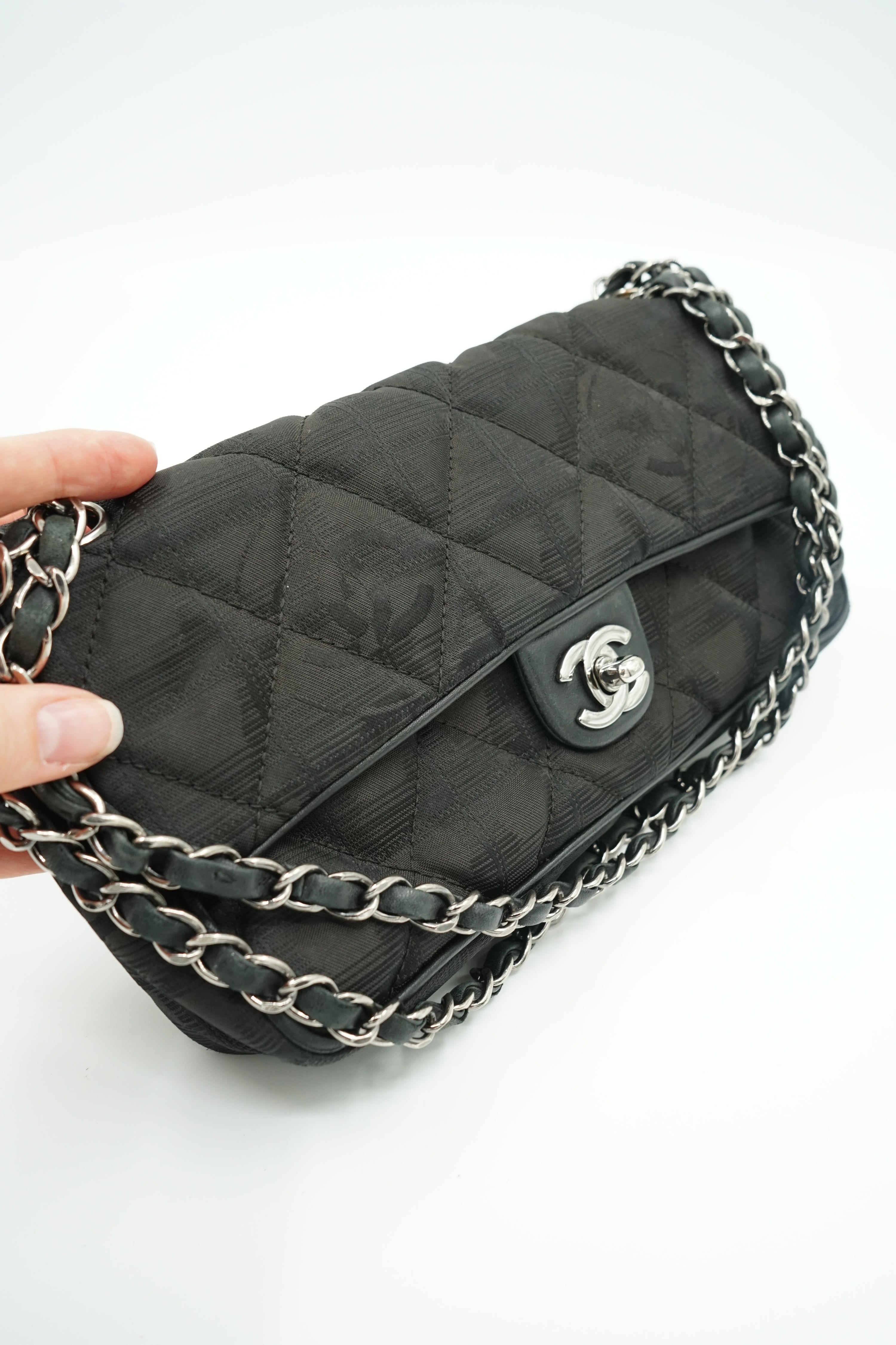 Chanel Travel Line Nylon Flap Bag