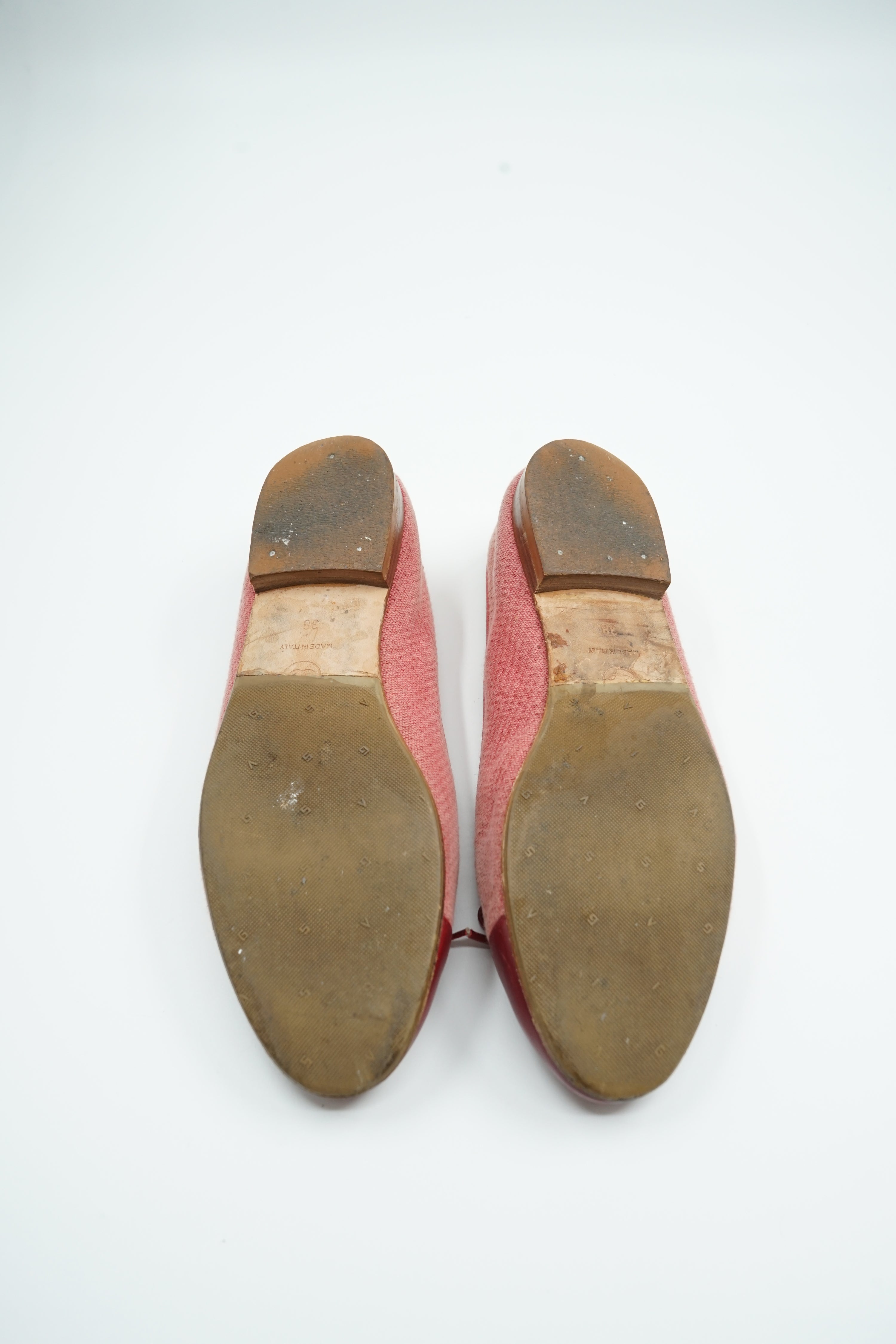 Chanel Tweed Ballet Flats Red