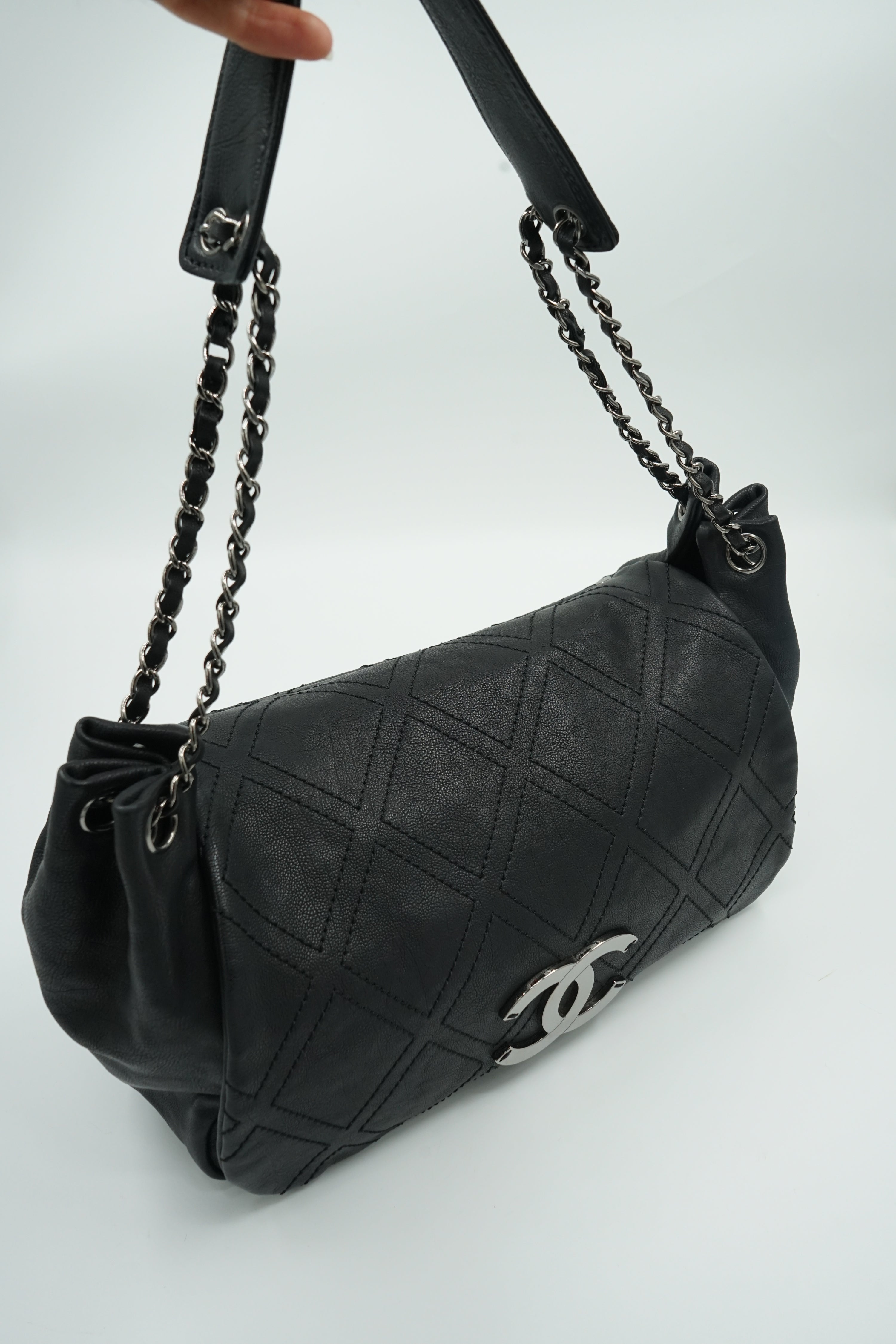 Chanel Diamond Stitch Accordion Flap Bag