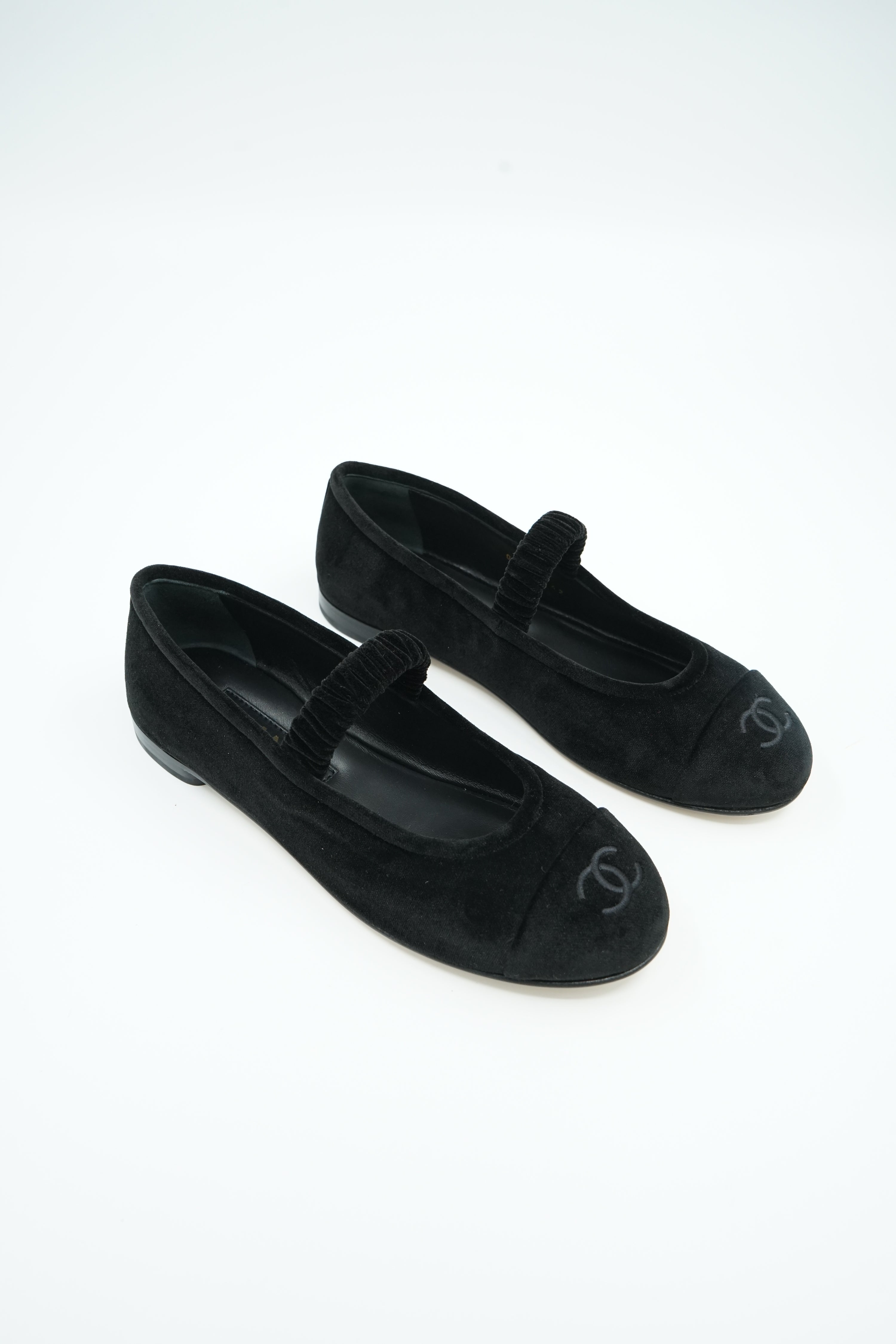 Chanel Velvet Mary Jane Ballerinas 2025