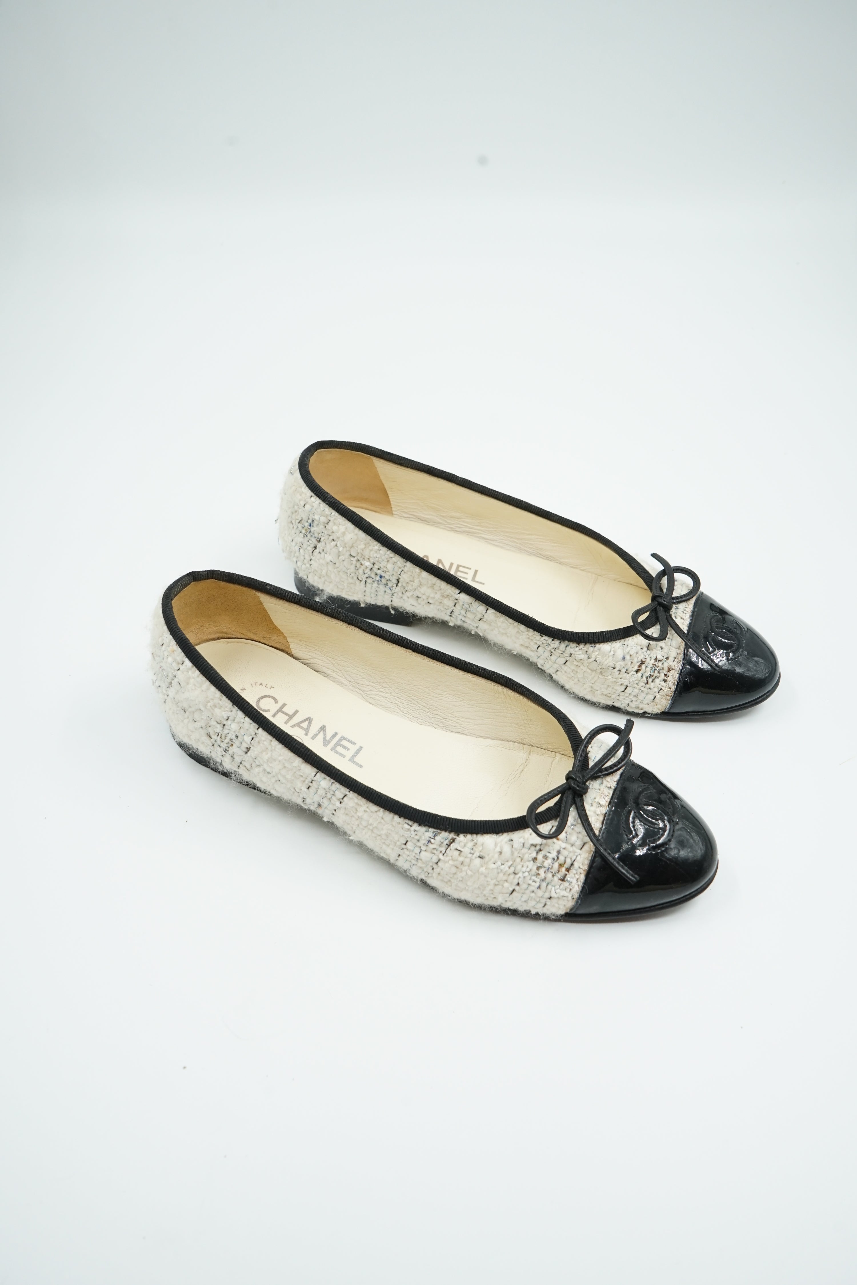 Chanel Tweed Ballet Flats