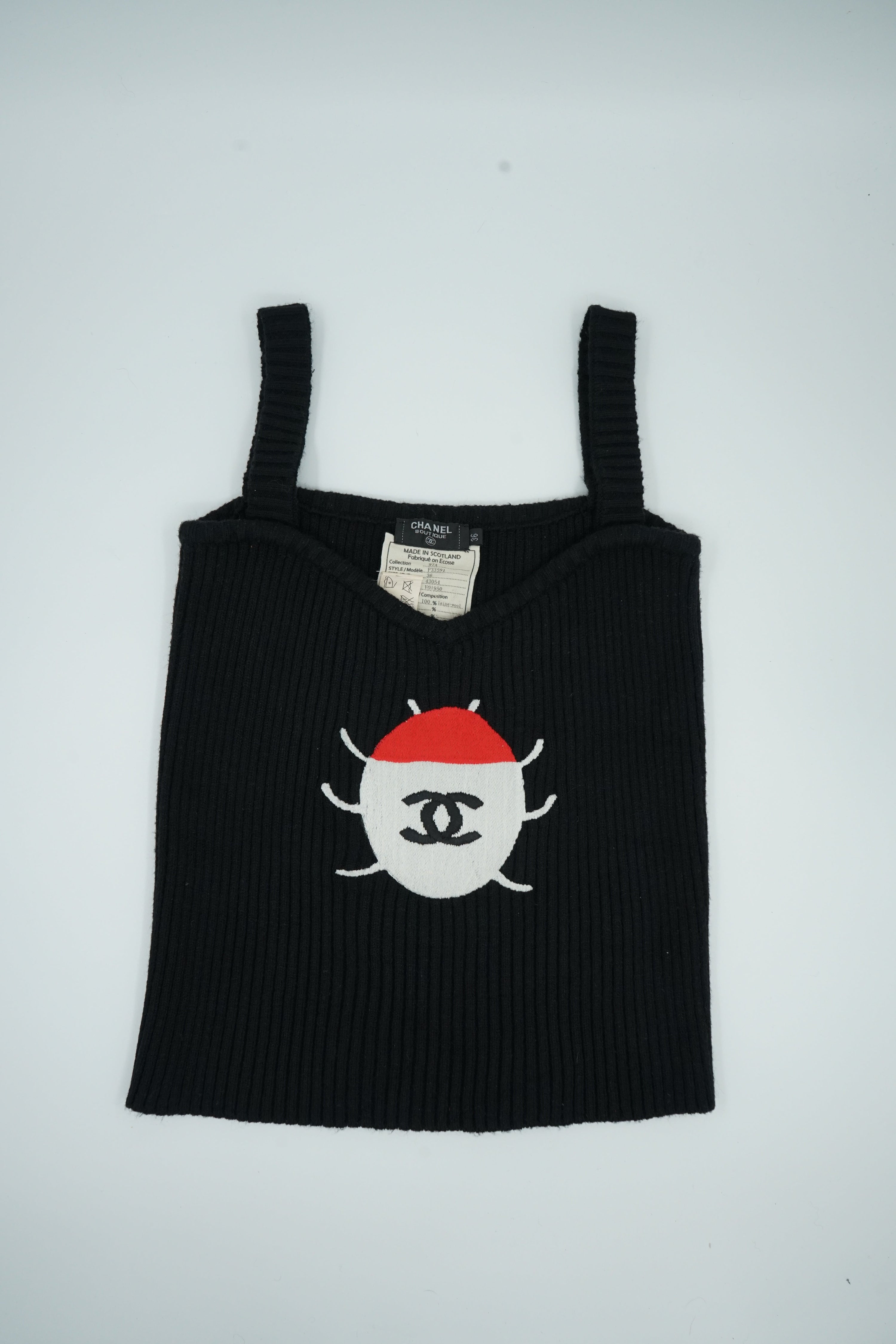 Chanel Ladybug Knit Top 1997