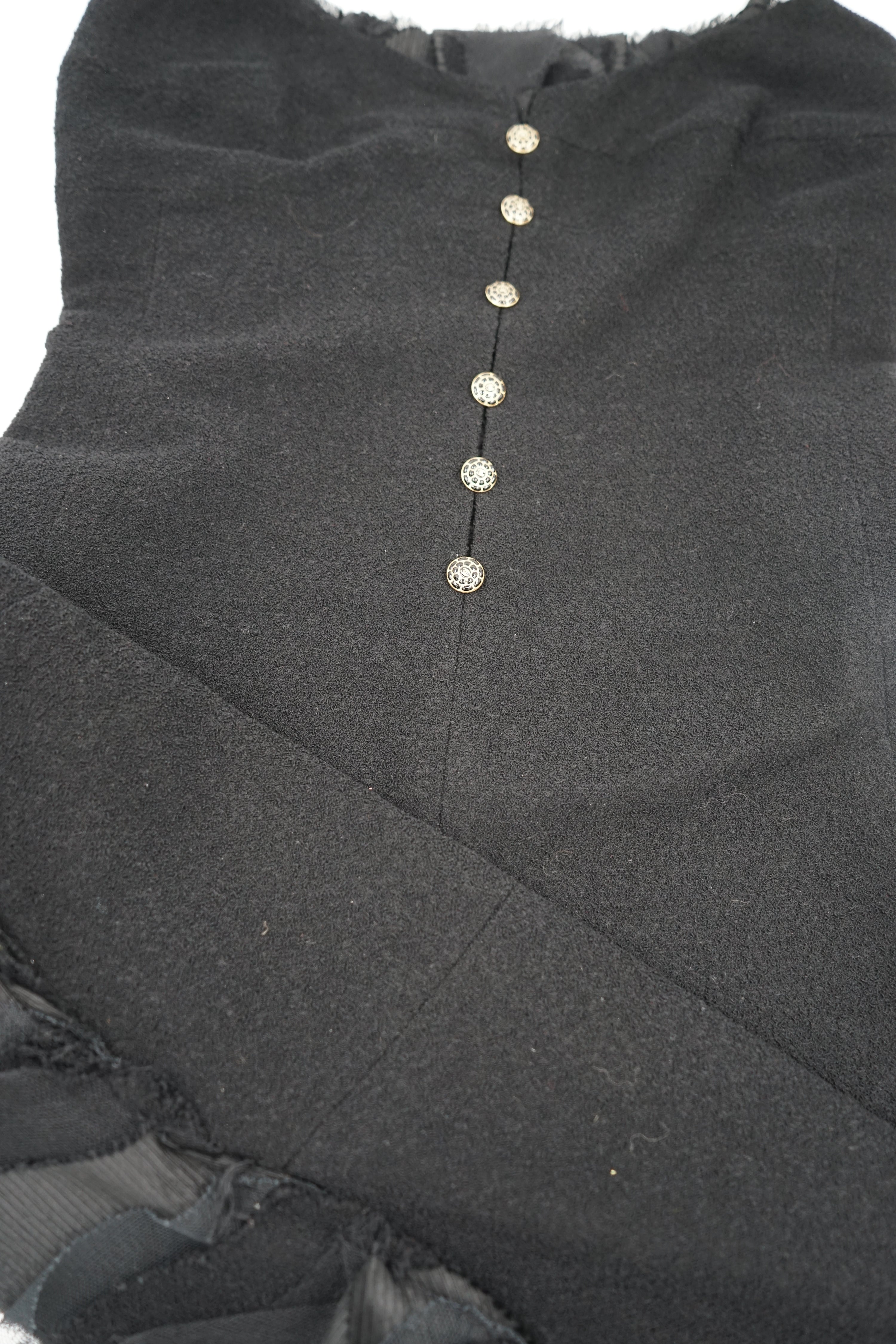 Chanel SS07 Tweed Dress Black