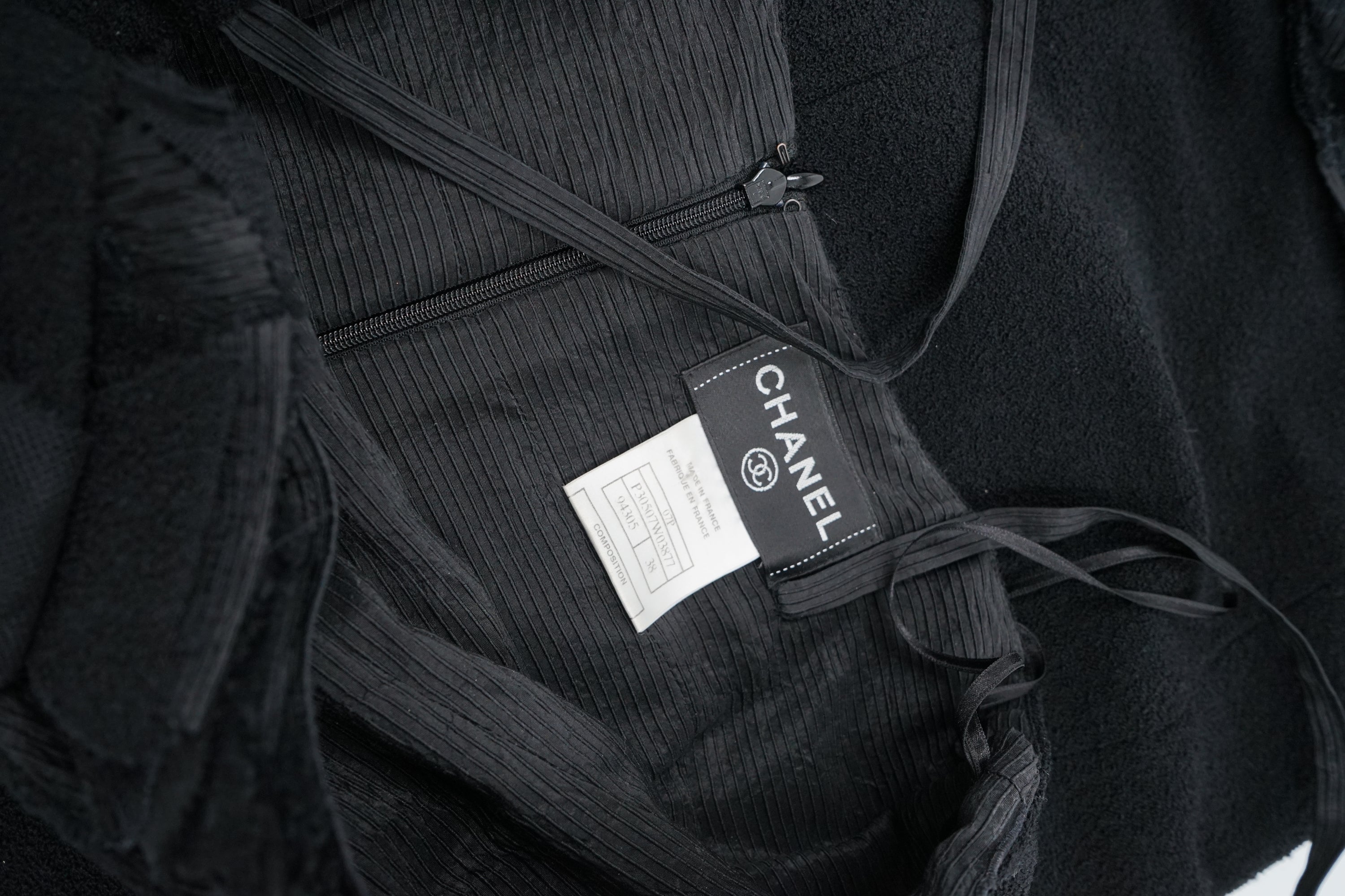 Chanel SS07 Tweed Dress Black