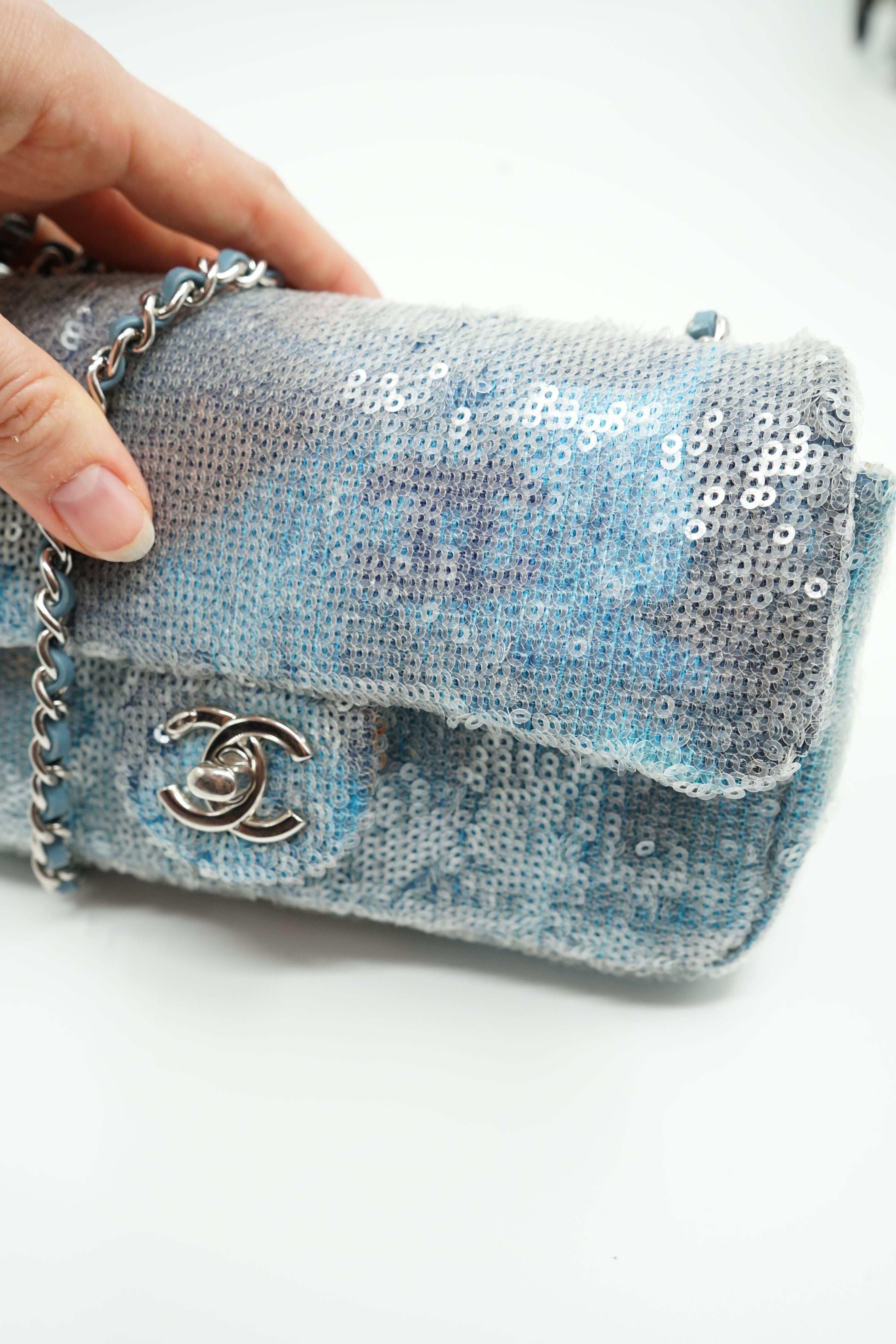 Chanel Small Waterfall Sequin Flap Bag