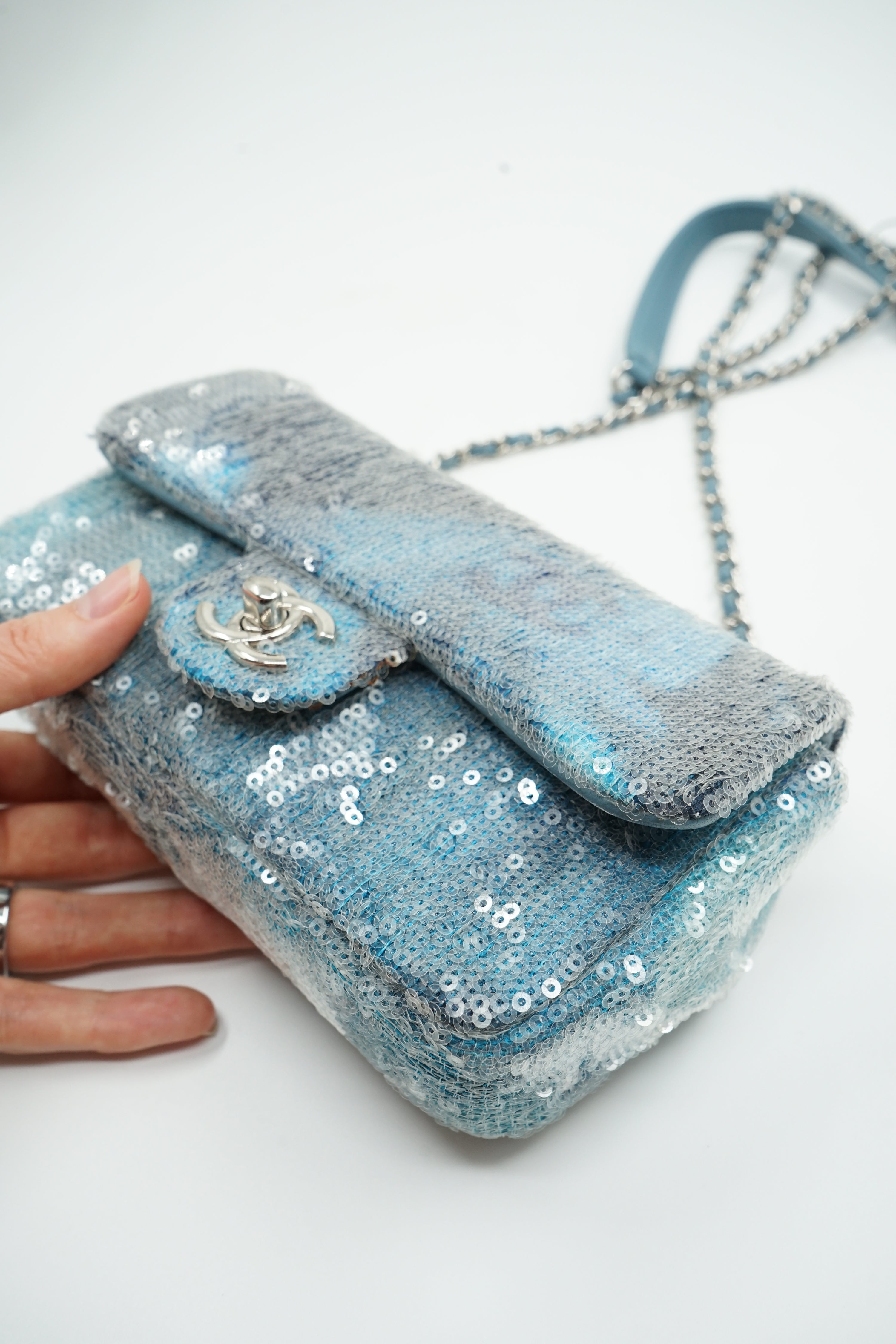 Chanel Small Waterfall Sequin Flap Bag
