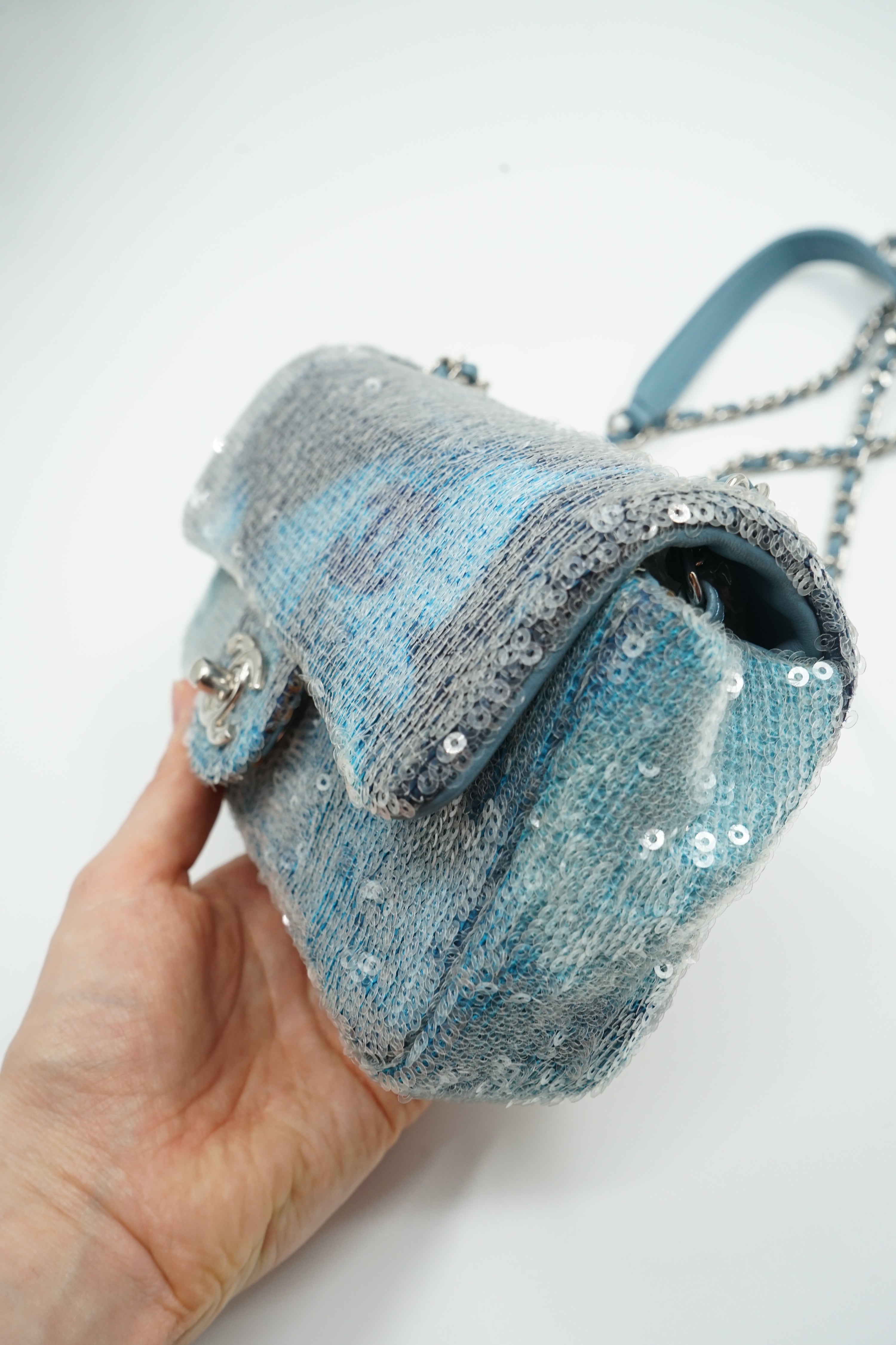 Chanel Small Waterfall Sequin Flap Bag