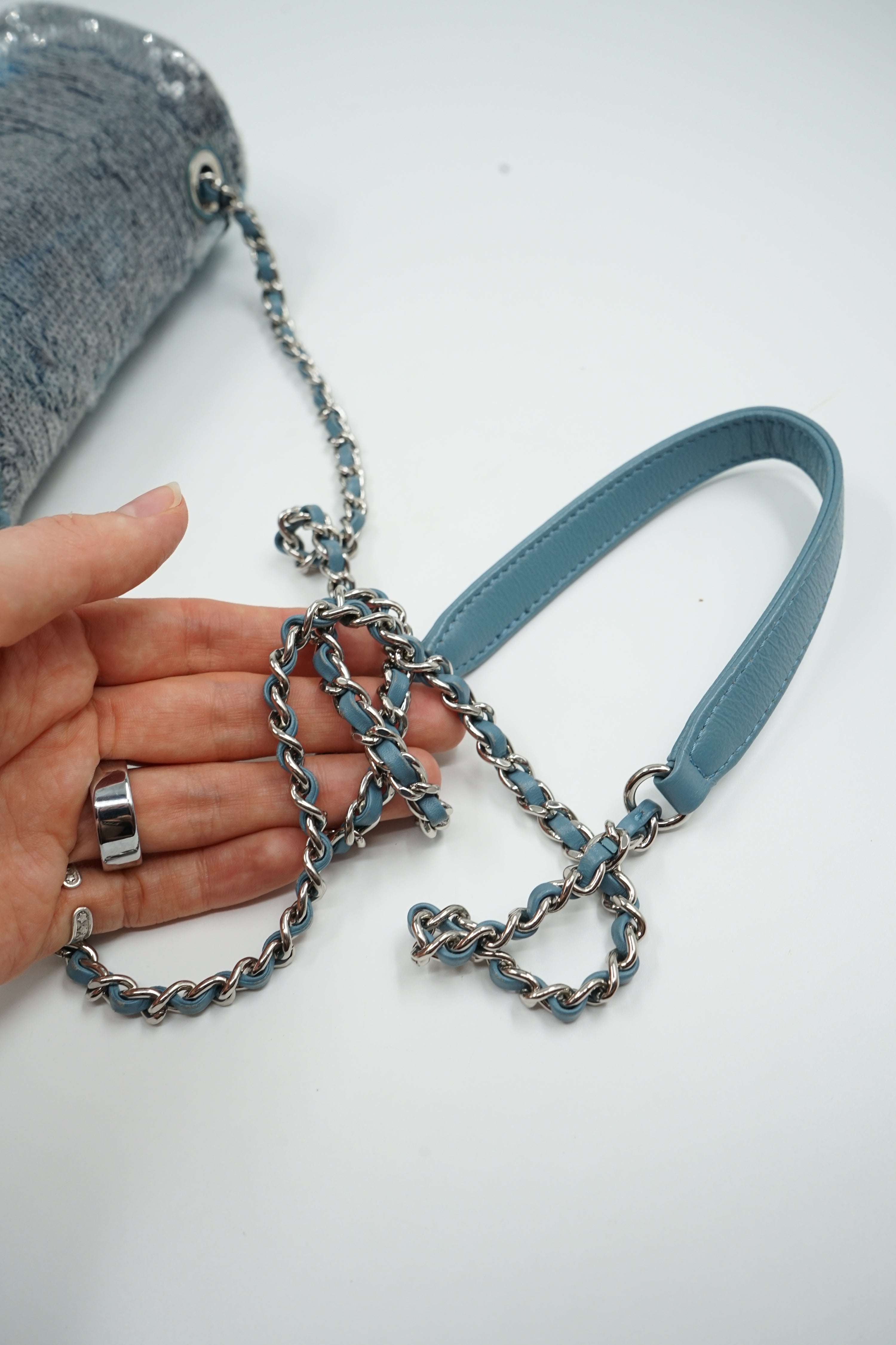 Chanel Small Waterfall Sequin Flap Bag