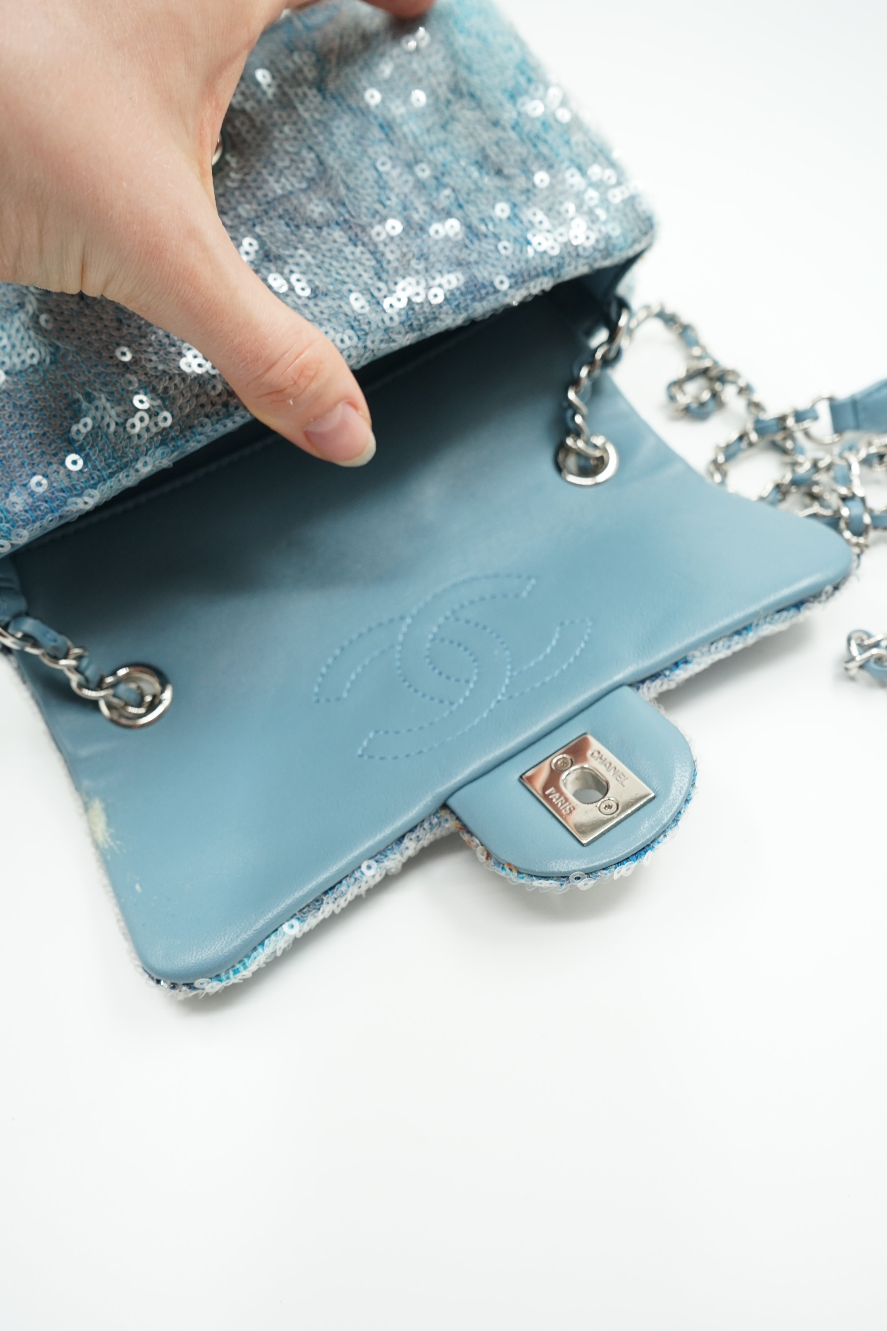 Chanel Small Waterfall Sequin Flap Bag