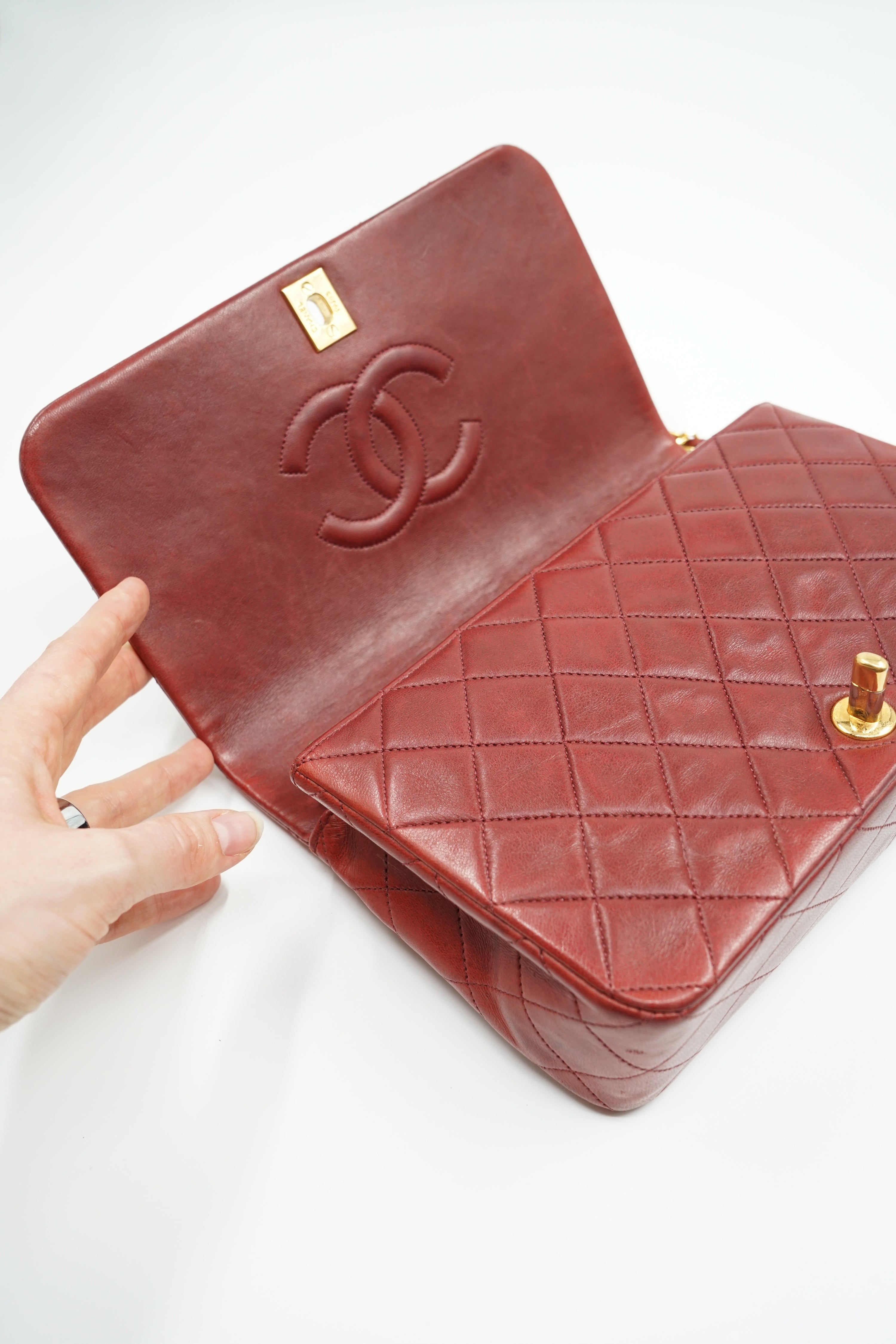 Chanel Medium Full Flap Burgundy