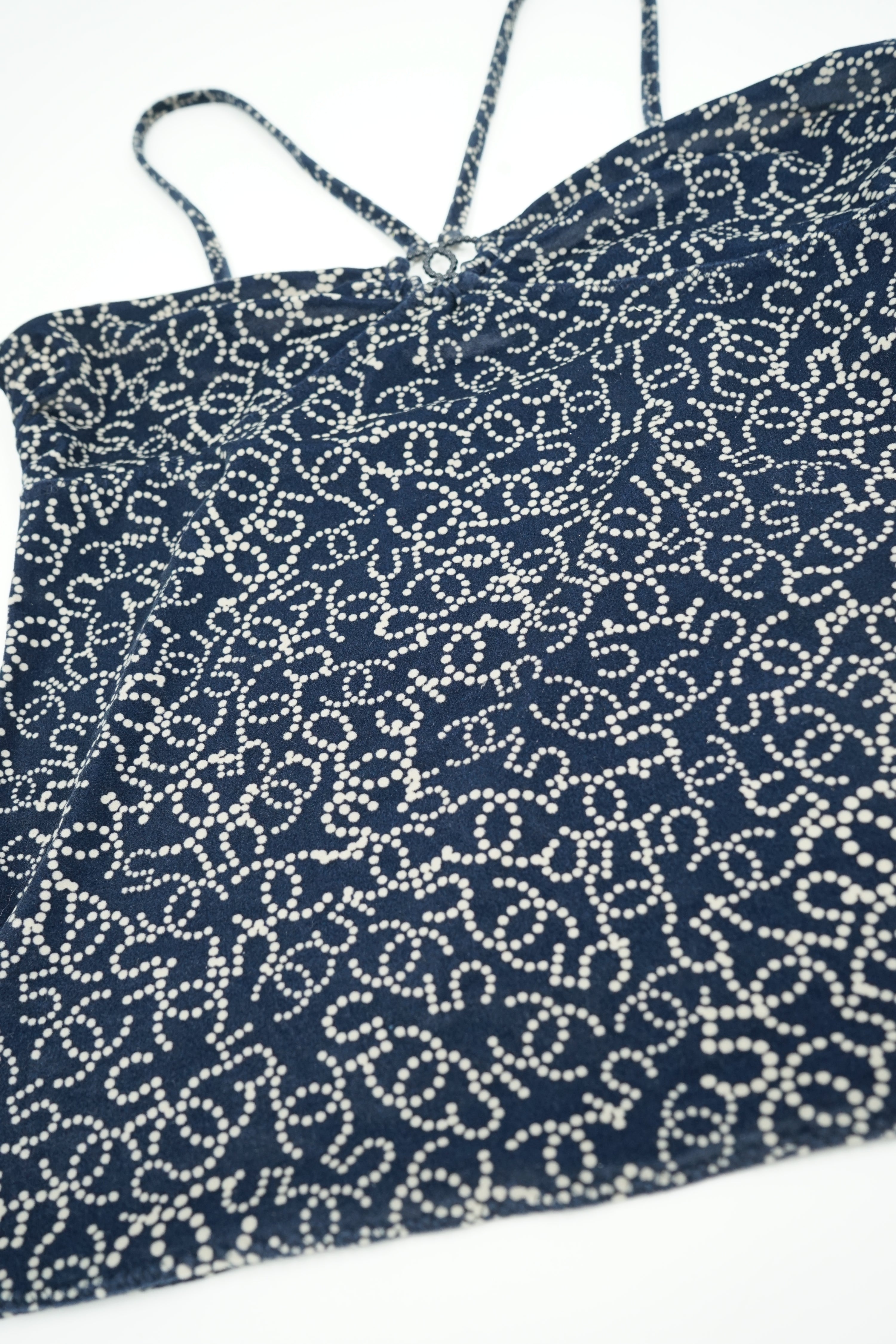 Chanel Velvet Logo Halterneck Top