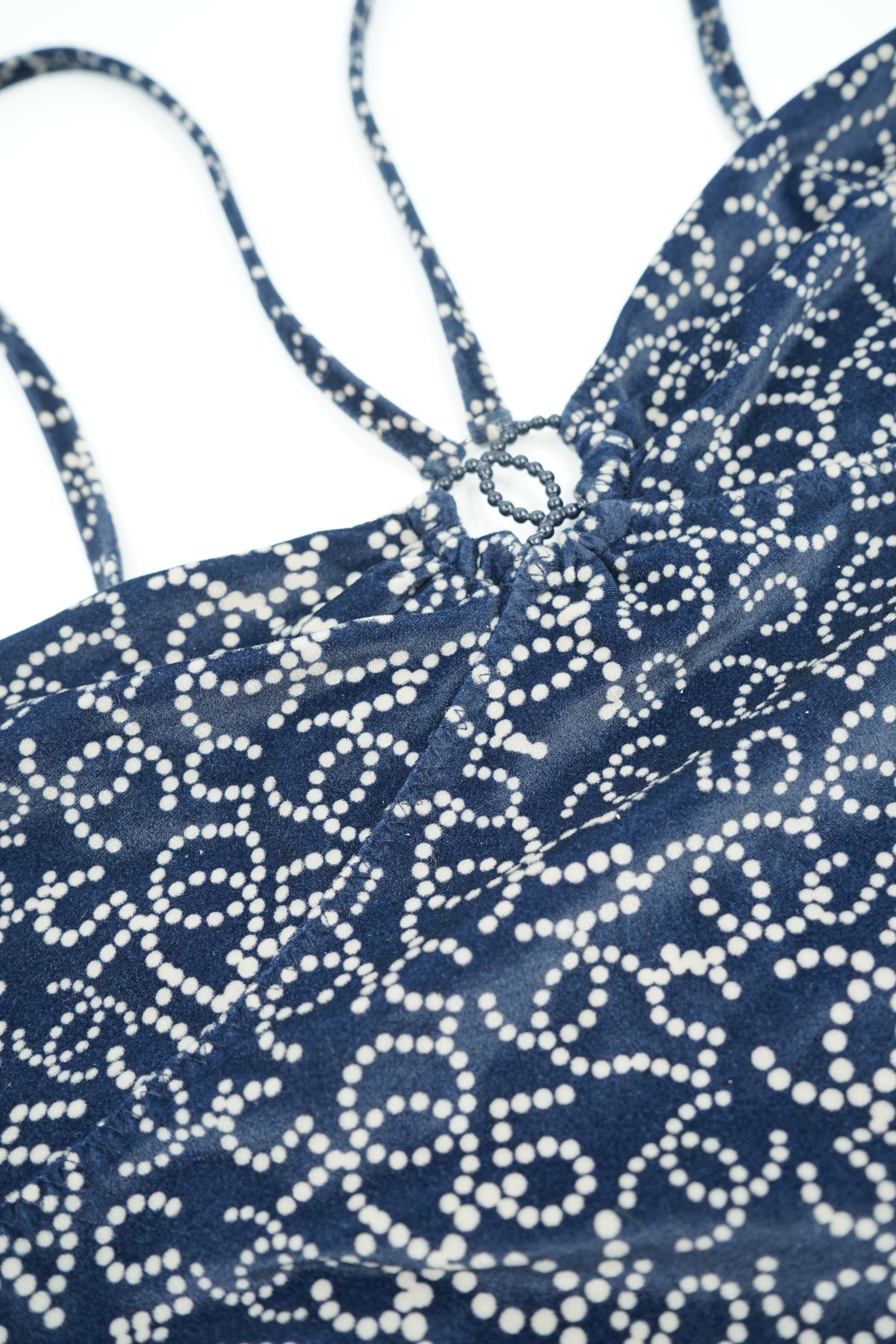 Chanel Velvet Logo Halterneck Top