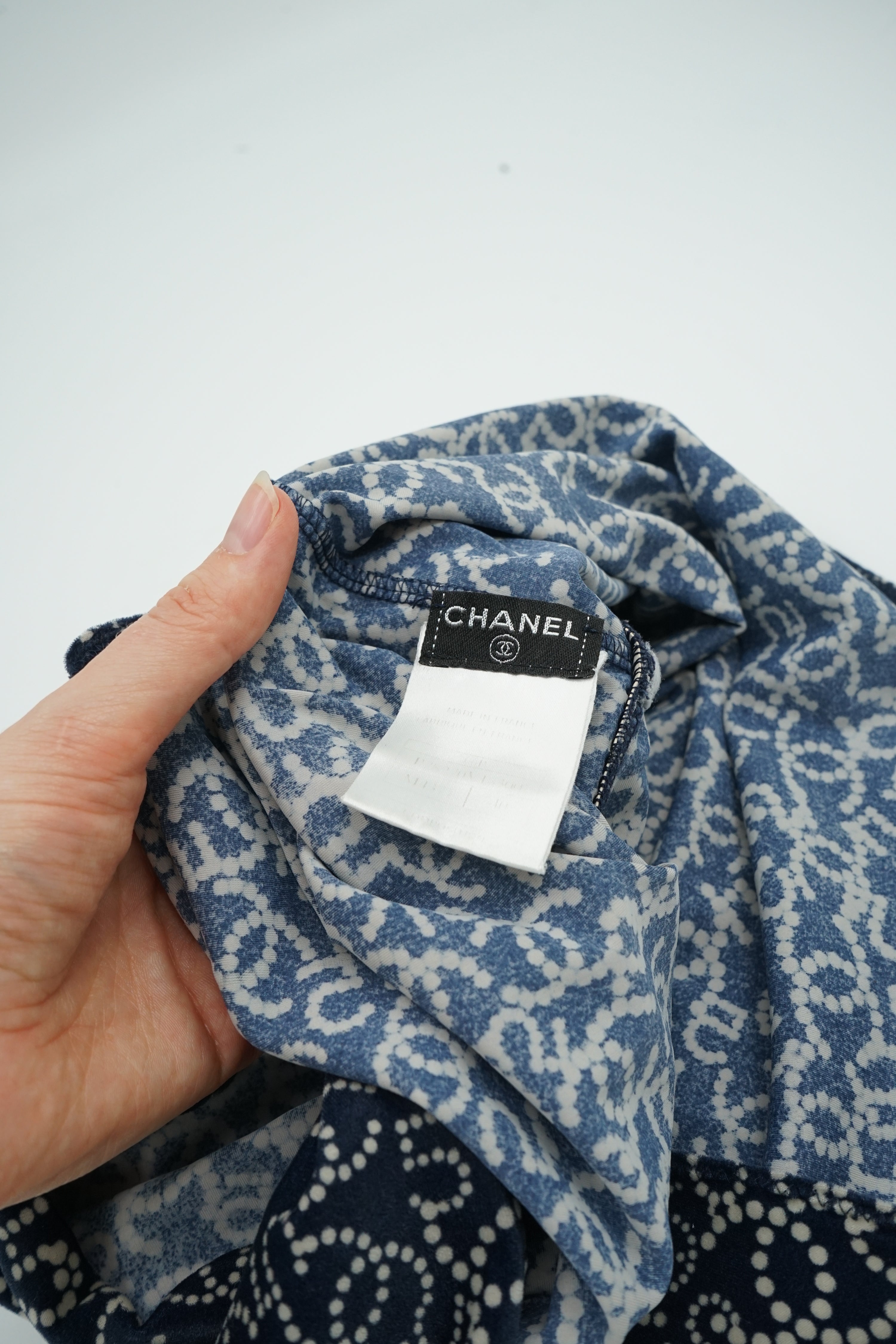 Chanel Velvet Logo Halterneck Top