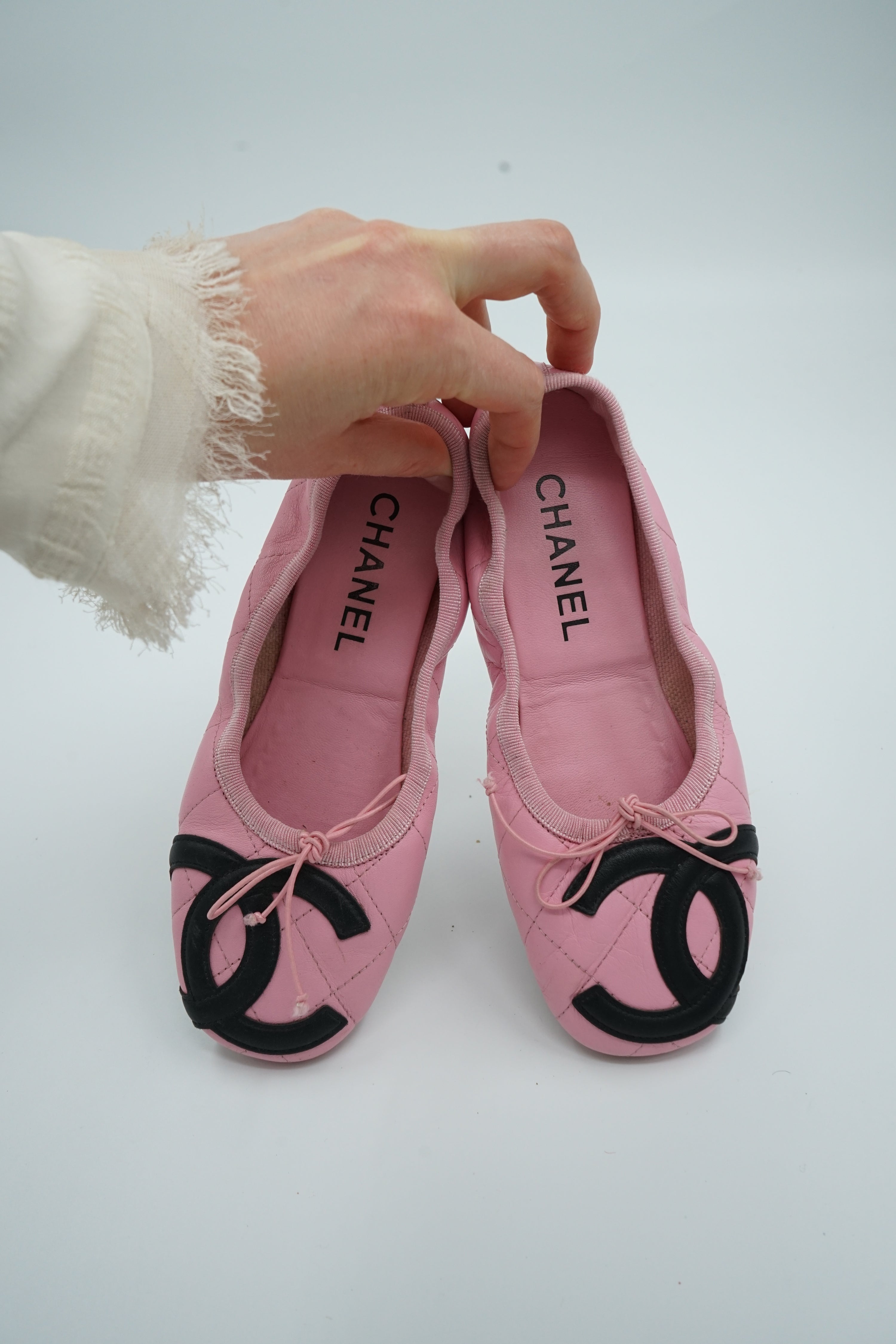 Chanel Cambon Ballerina Flats Pink