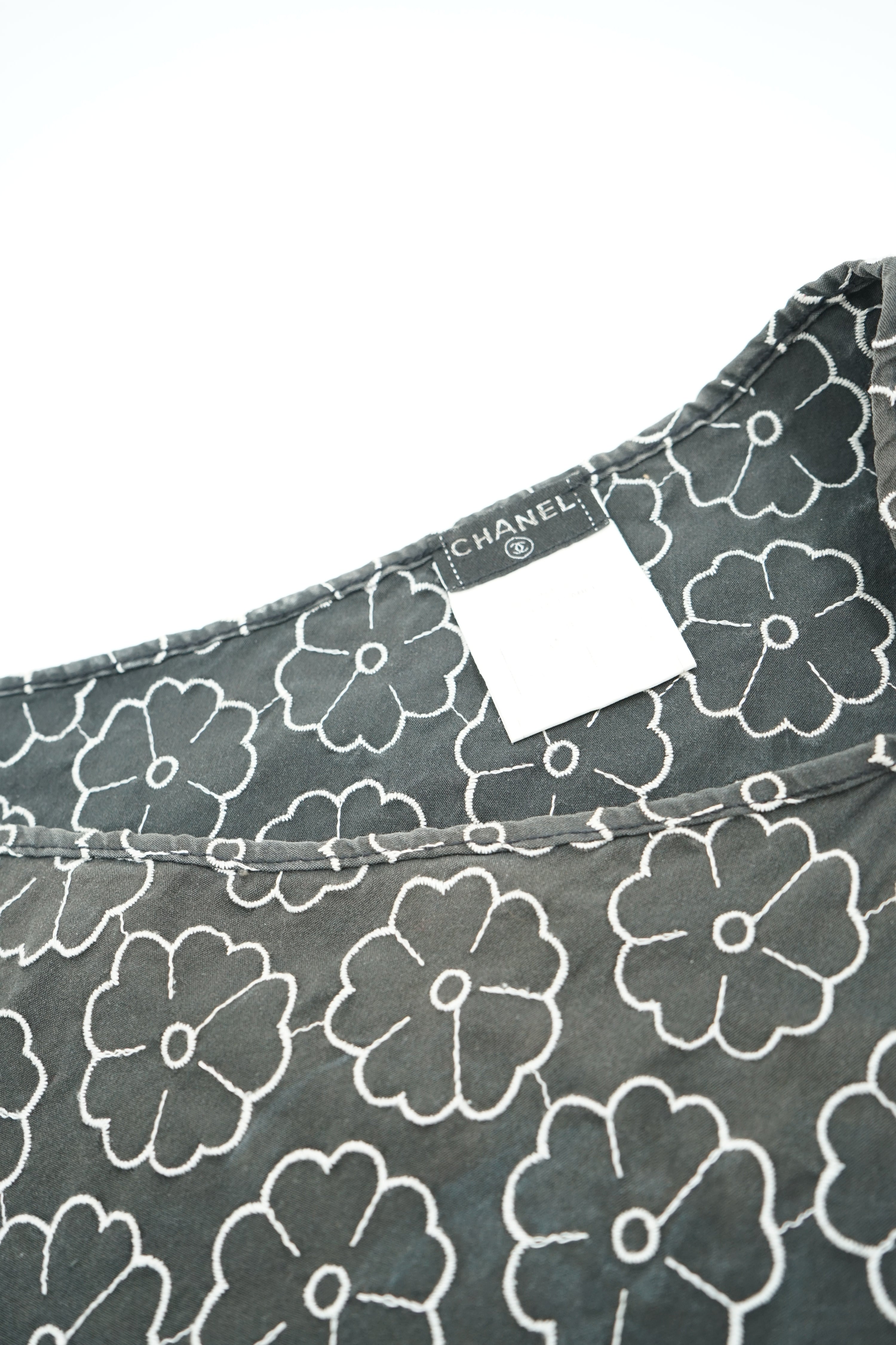Chanel Camelia Flower Logo Mini Skirt