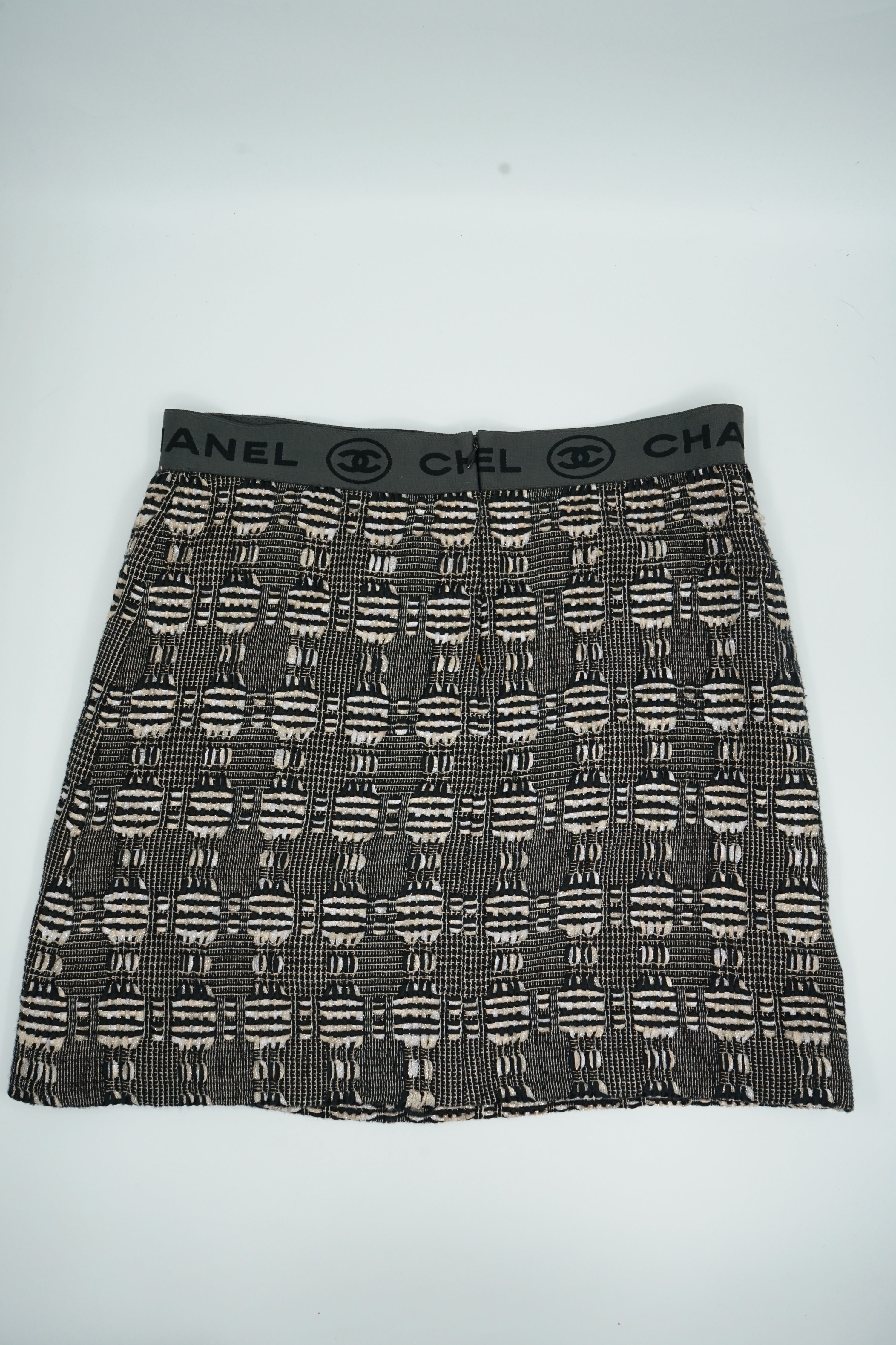 Chanel 2006 Tweed Elastic Waistband Skirt