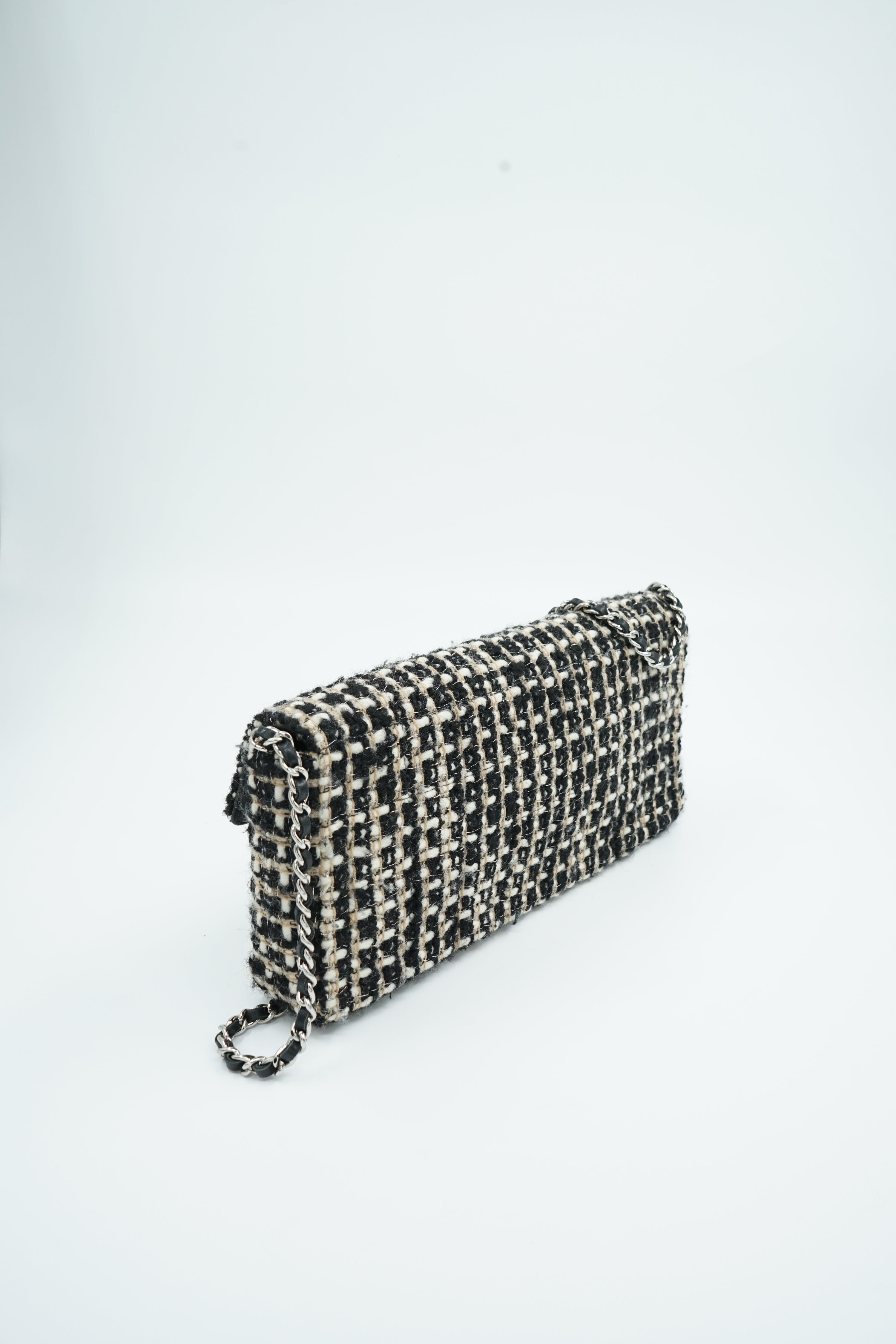 Chanel Tweed East West Flap Bag