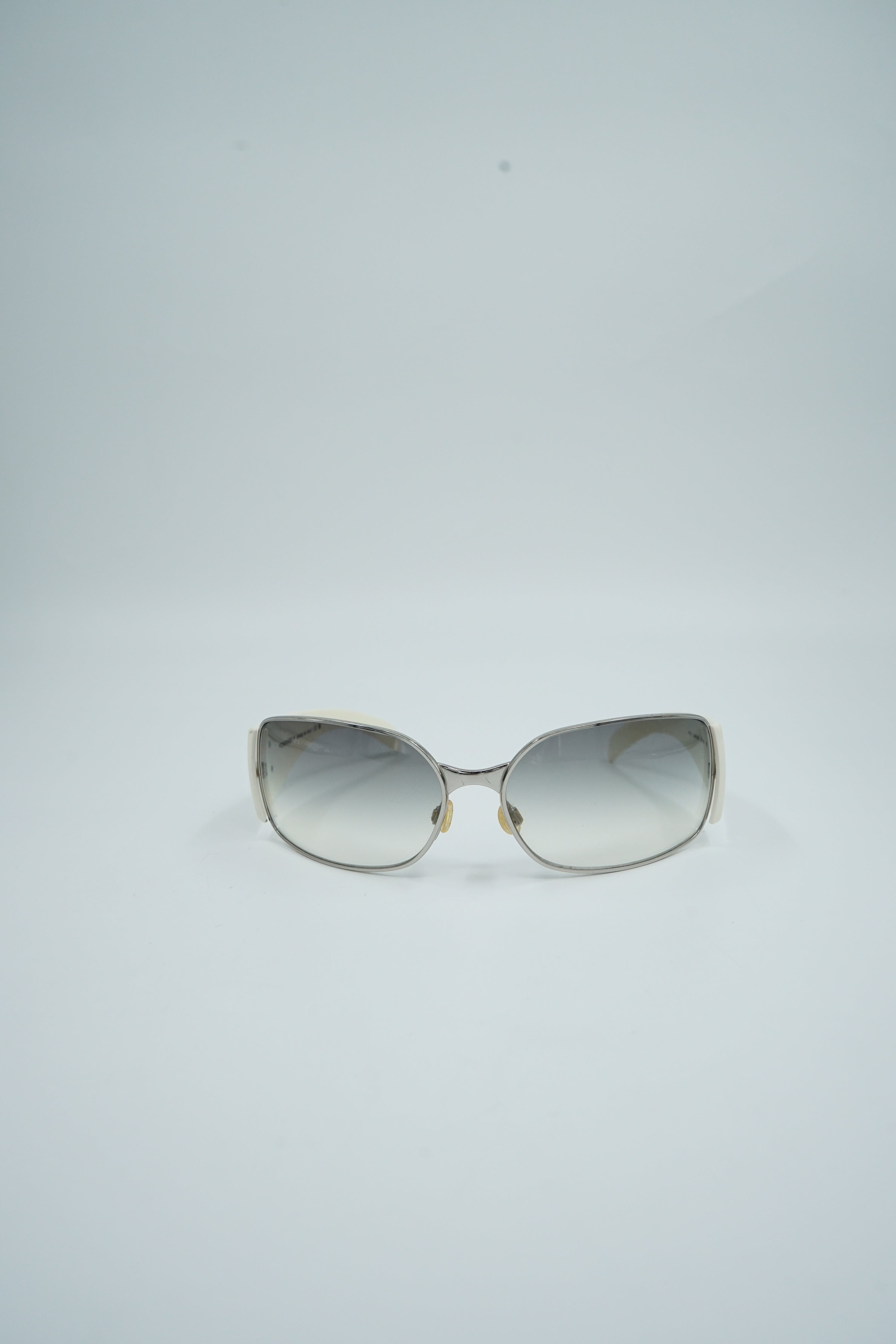 Chanel Logo Sunglasses White