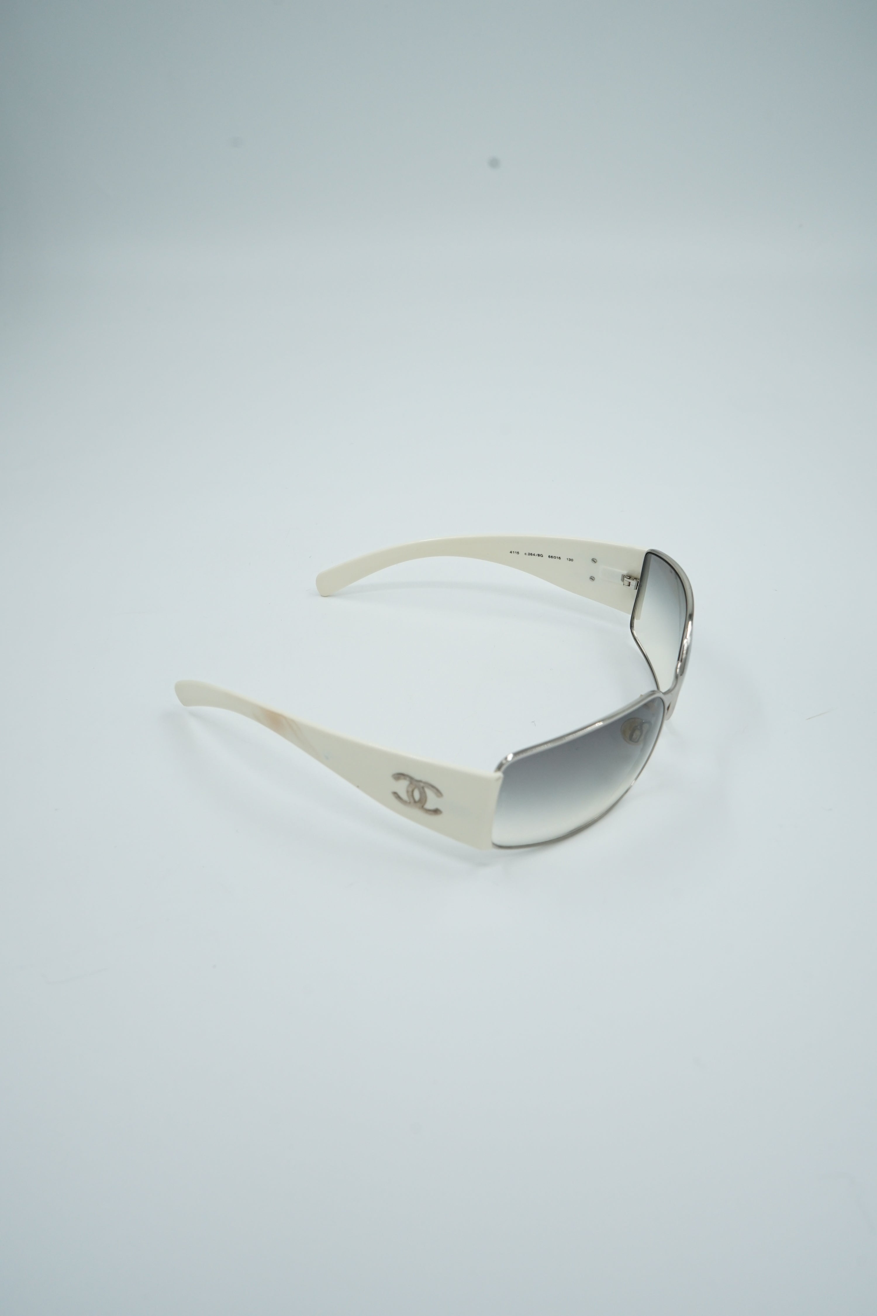 Chanel Logo Sunglasses White