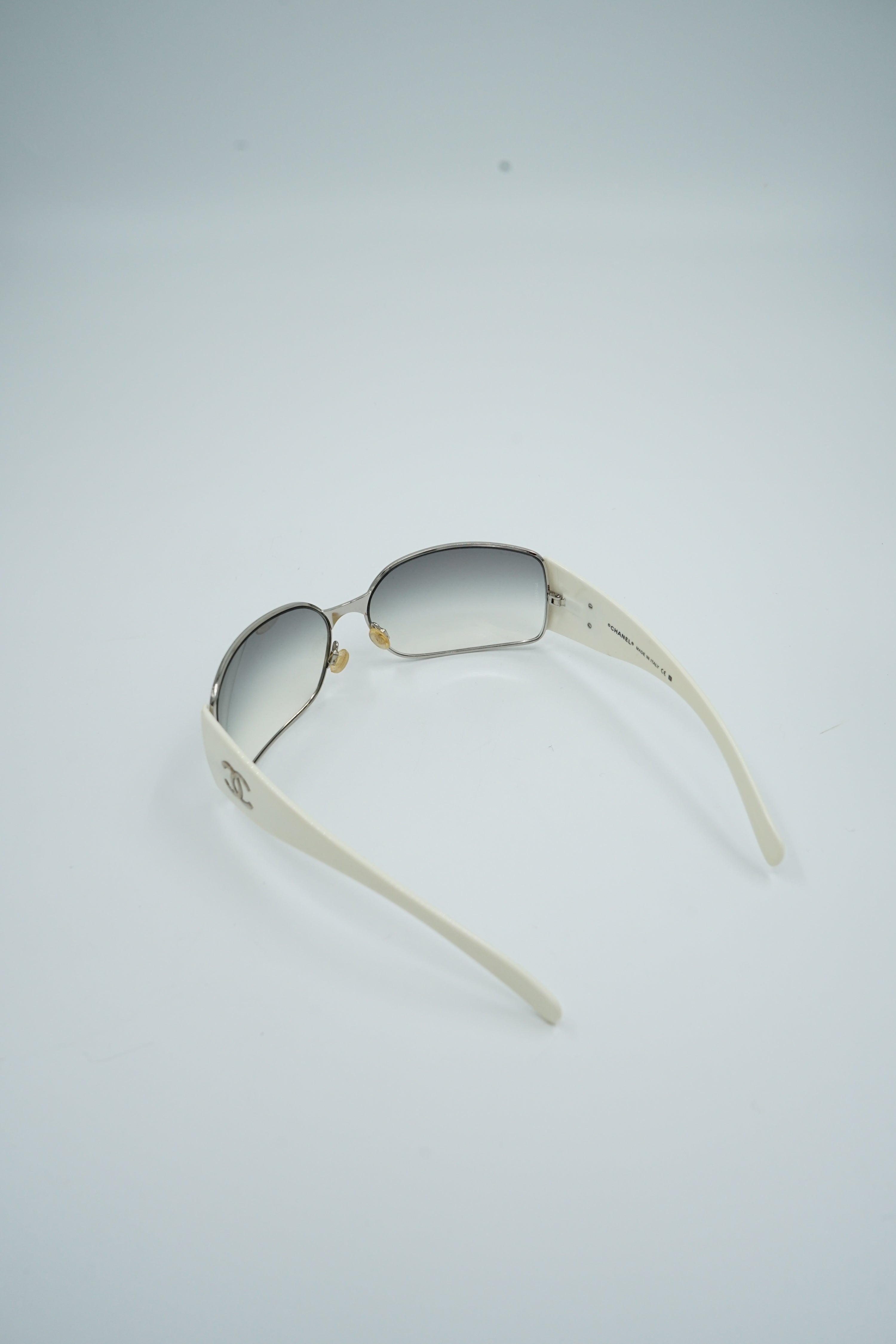 Chanel Logo Sunglasses White