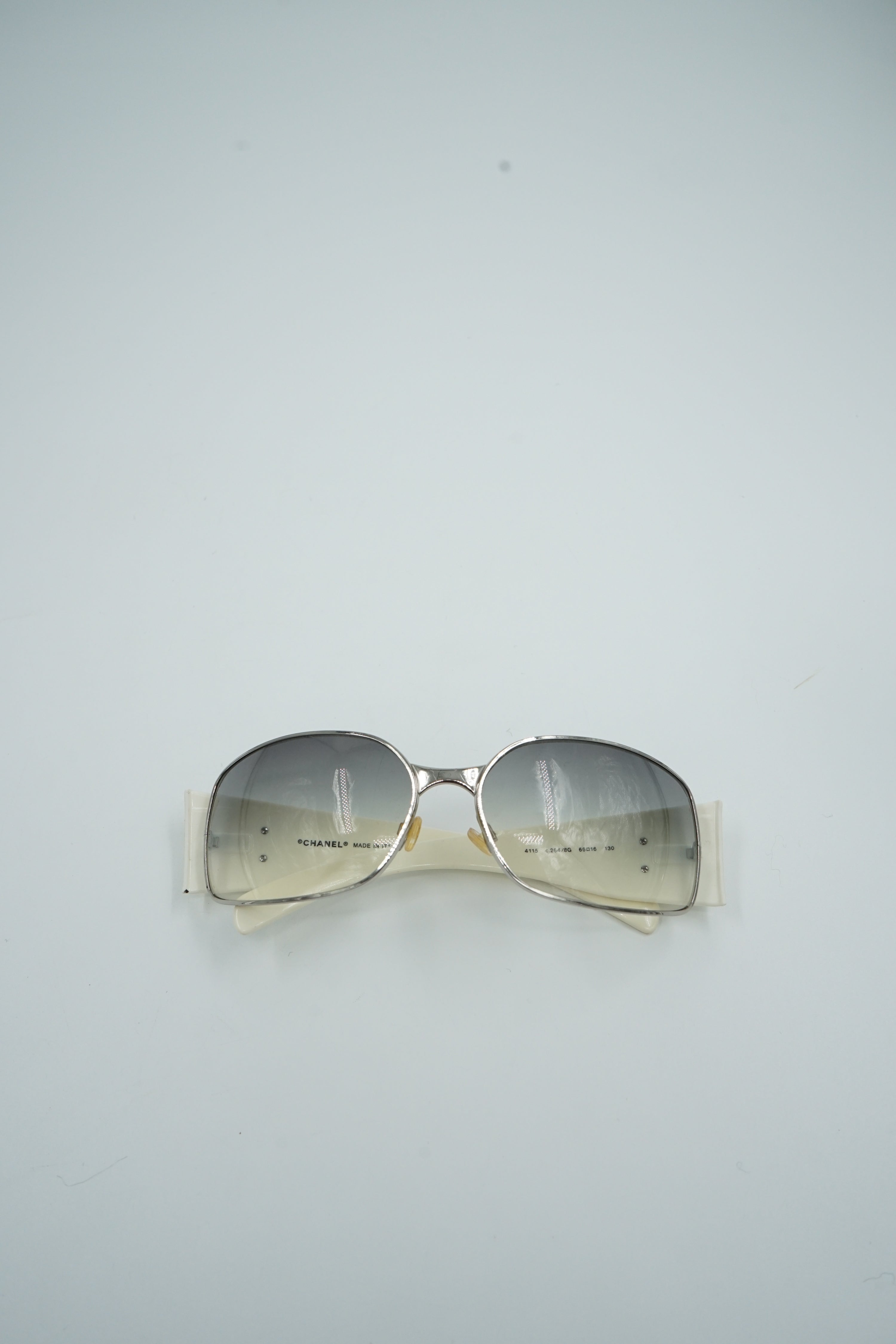 Chanel Logo Sunglasses White