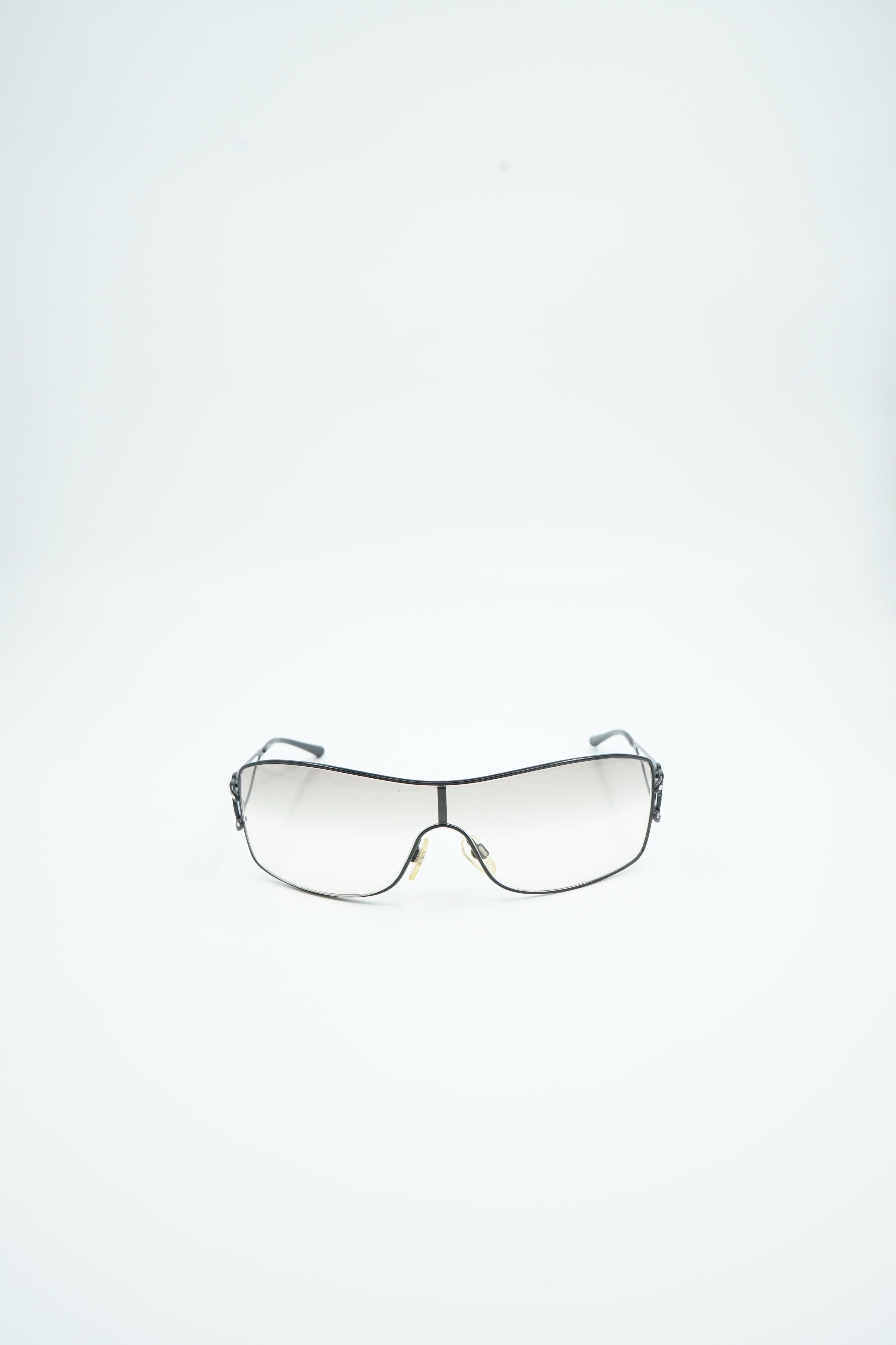 Chanel 90's Crystal Logo Sunglasses Black