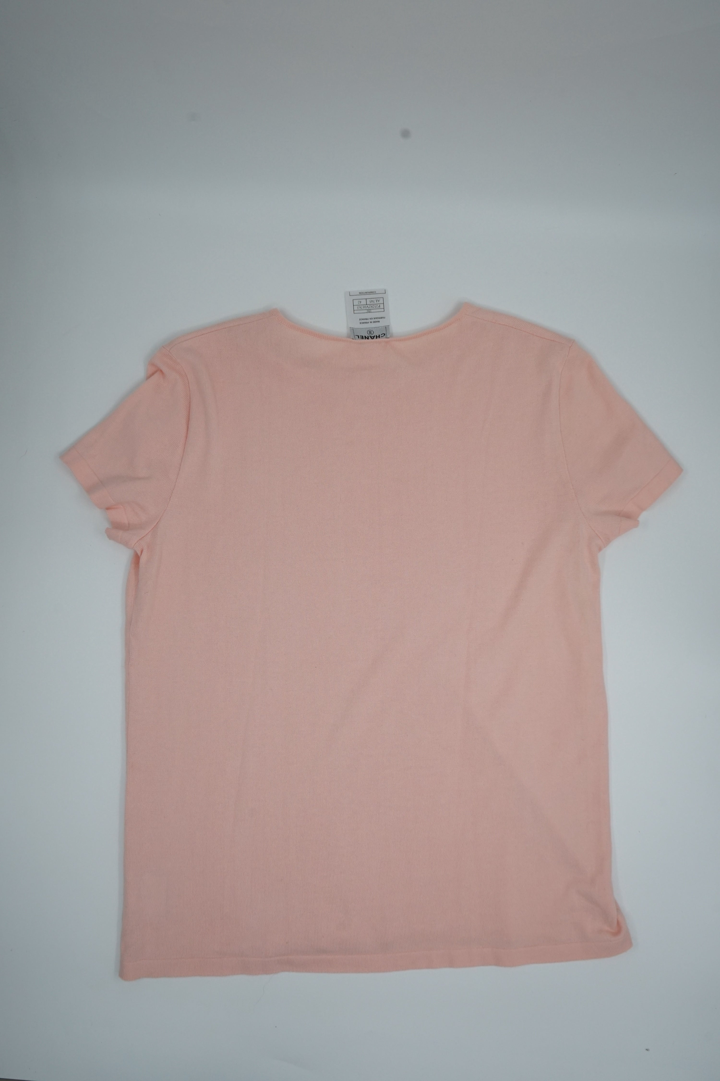 Chanel Knit Logo Tee Pink 2005