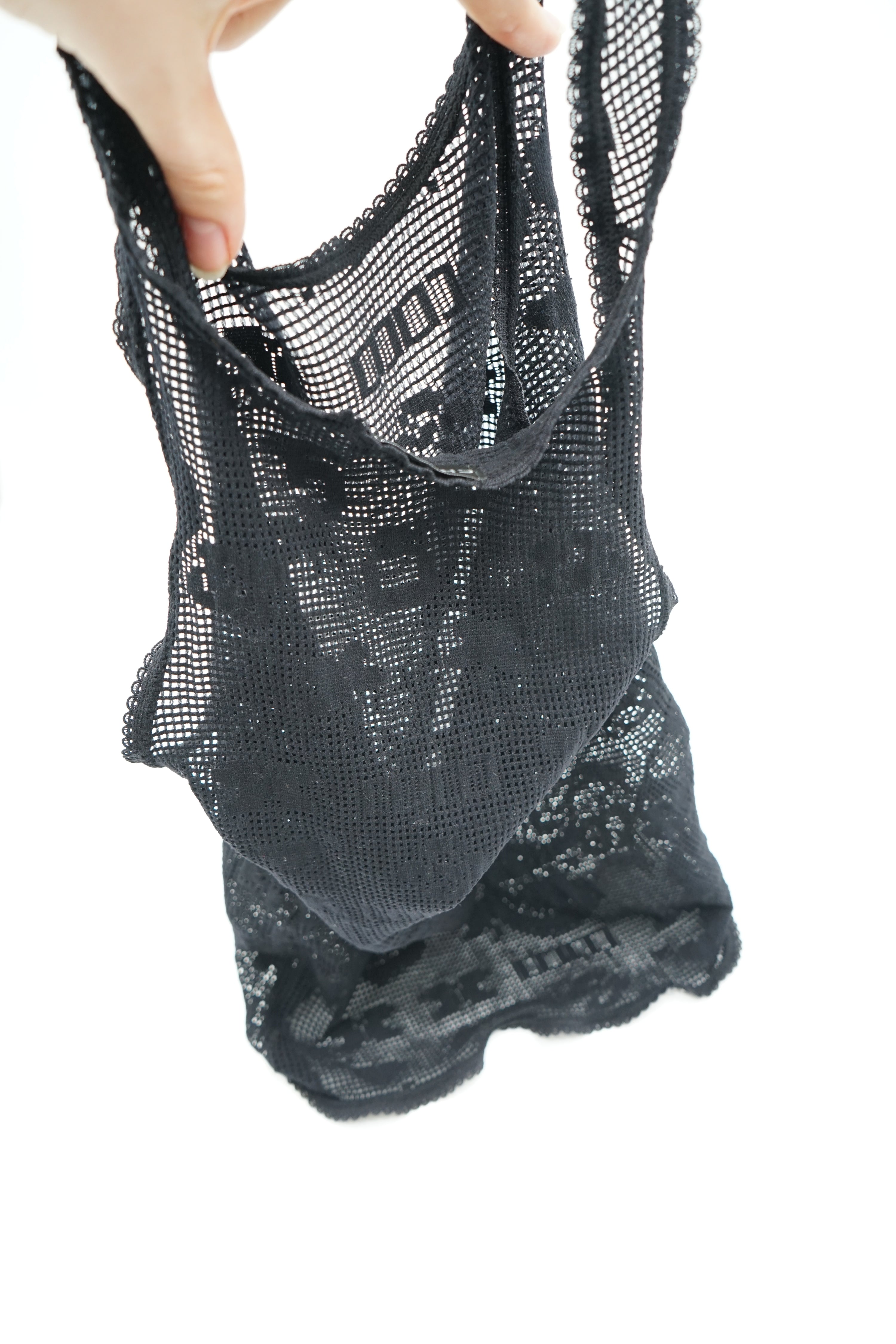 Chanel SS 2003 Logo Sheer Mesh Top