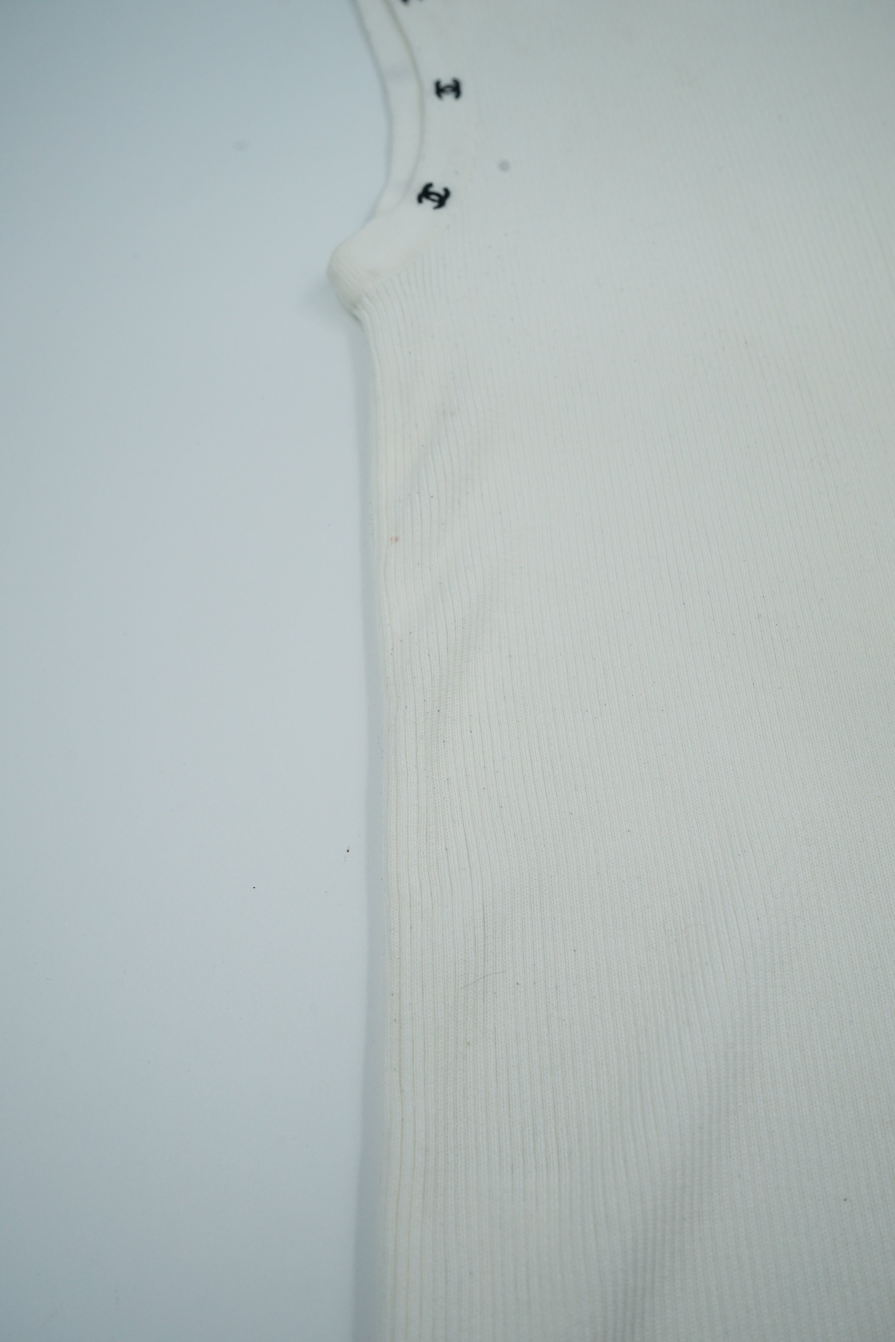Chanel 1996C Ribbed Logo Tank Top