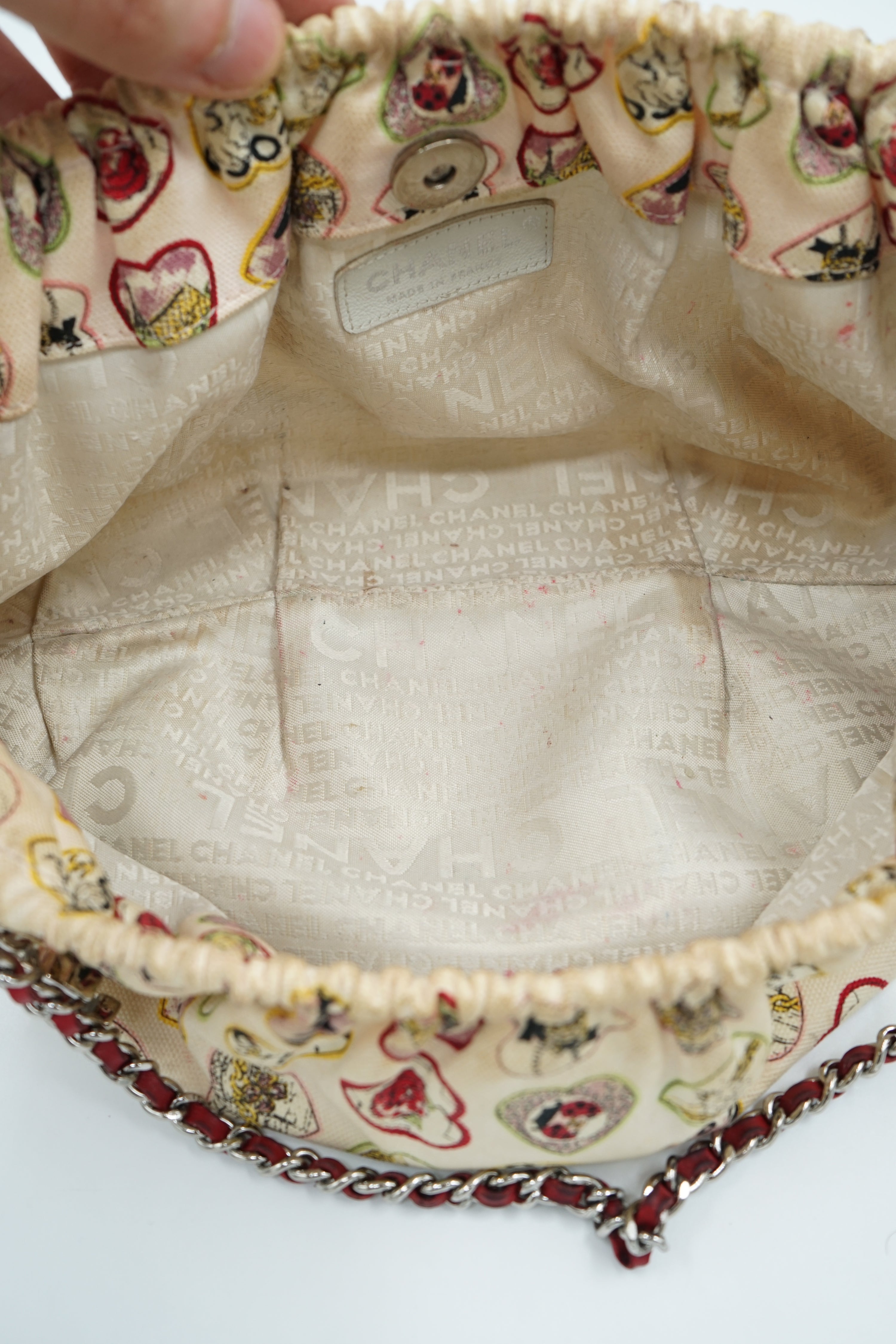 Chanel Valentine Small Hobo Canvas Bag