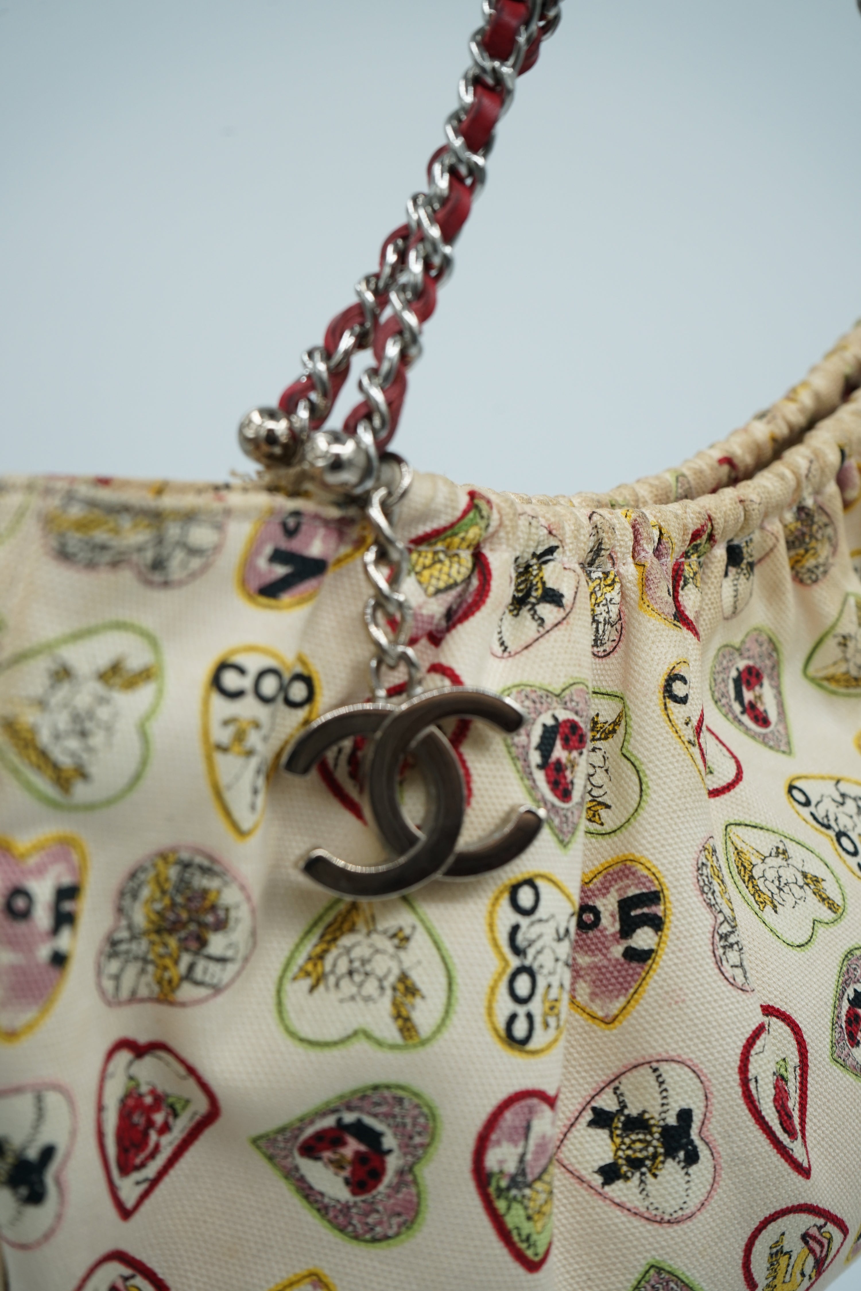 Chanel Valentine Small Hobo Canvas Bag